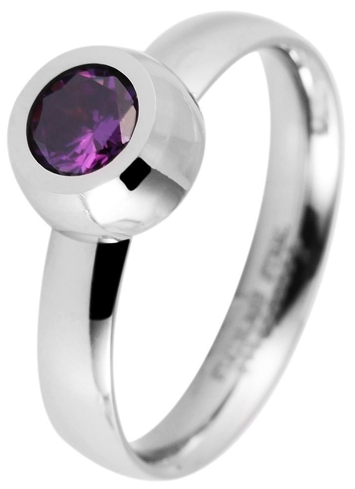 Adelia´s Fingerring »Damen Ring aus Edelstahl mit Zirkonia«