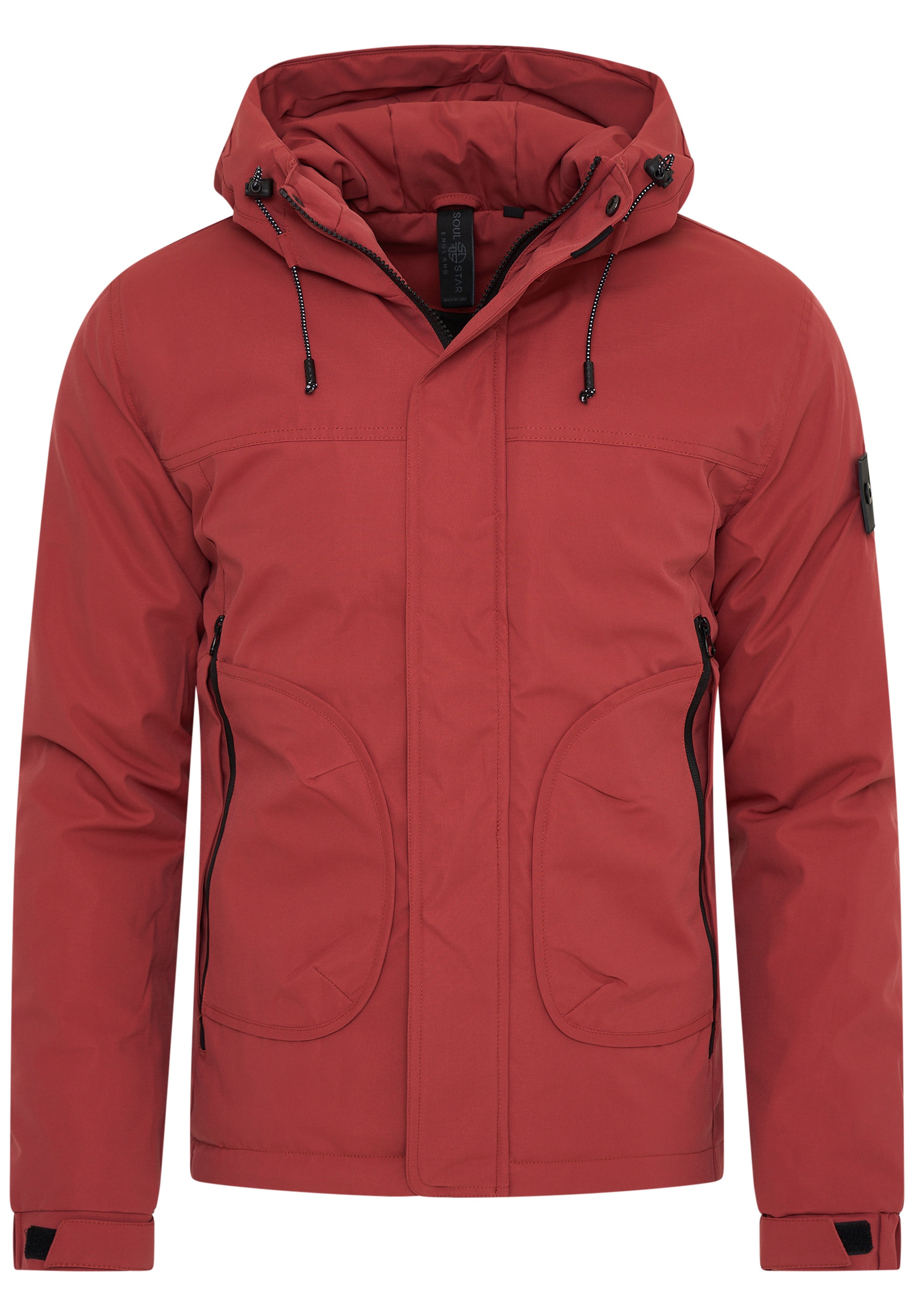 SOULSTAR Steppjacke »mit Kapuze als Winterjacke Pufferjacke Übergangsjacke« mit Kapuze Herren Übergangsjacke mit Kapuze Outdoor-Jacke Funktionsjacke