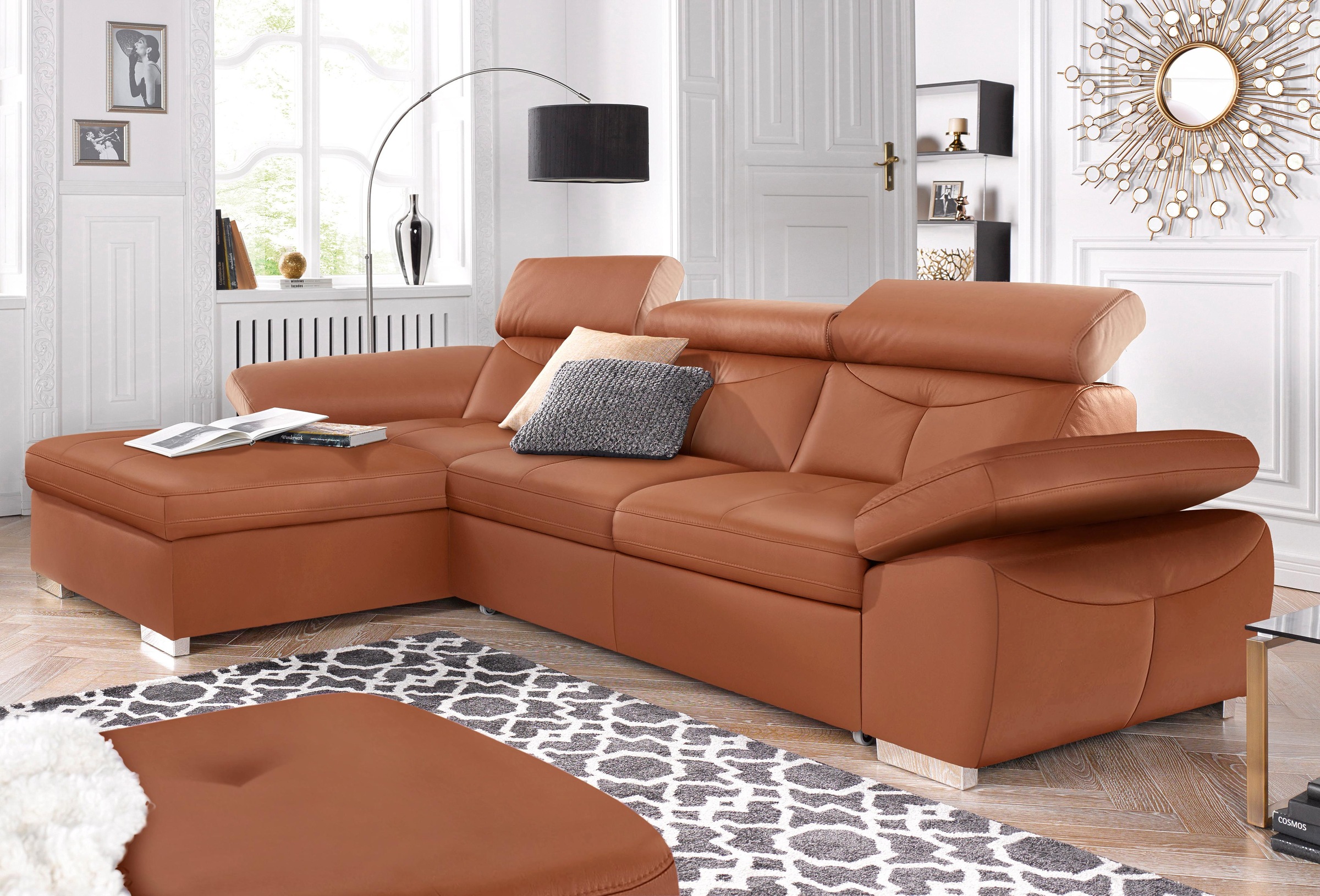 exxpo - sofa fashion Ecksofa »Spring, super bequem, mit Armteil- und Kopfteilfunktion, OTTOs Choice«, L-Form, wahlweise mit Bettfunktion und Bettkasten
