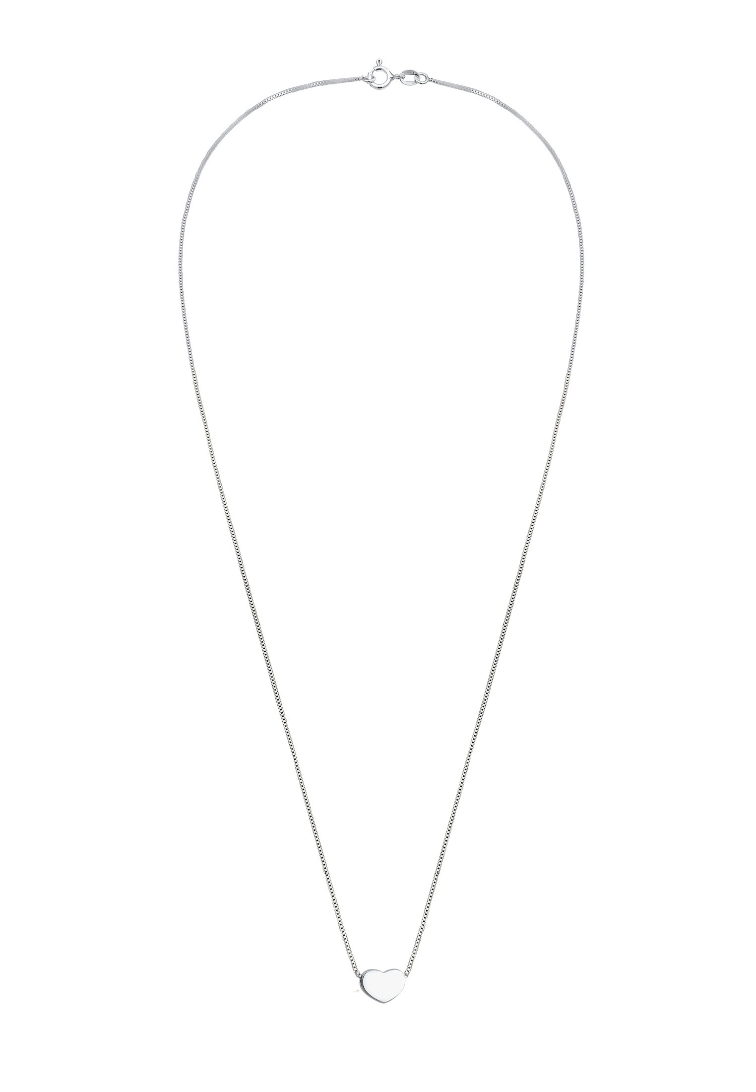 Elli Kette mit Anhänger »Halskette Anhänger Herz Schlicht Liebe Venezianer 925 Silber«