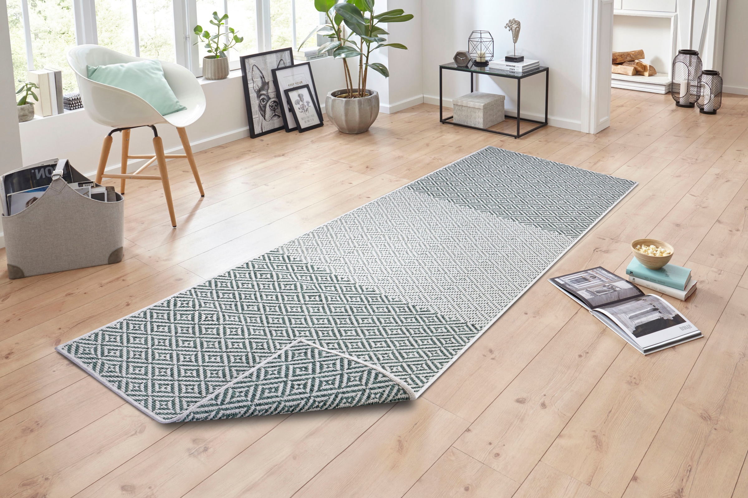 NORTHRUGS Läufer »Borneo«, rechteckig, 5 mm Höhe, In- und Outdoor geeignet, Wendbar