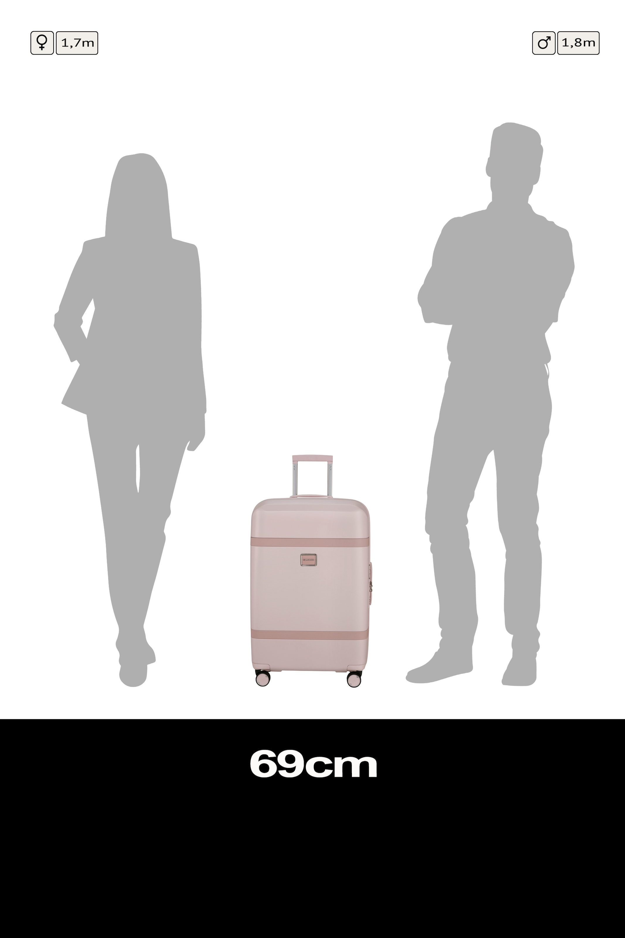 Samsonite Hartschalen-Trolley »IMAGE« 79 l 4 Rollen mit Teleskopgriff und Soft-Touch-Tragegriff, mit Premium-Nassbeutel