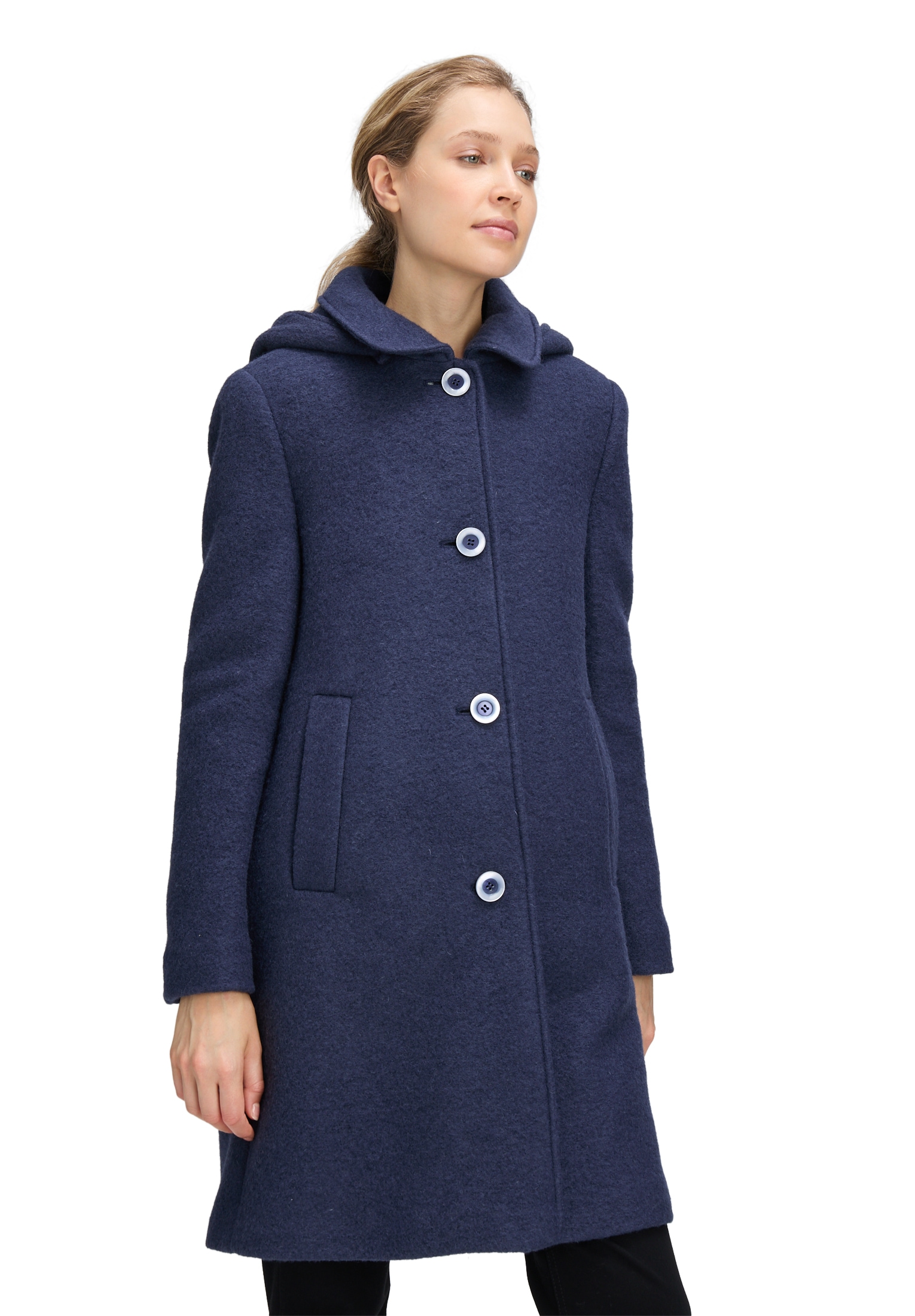 Betty Barclay Wolljacke »Wollmantel mit abnehmbarer Kapuze«