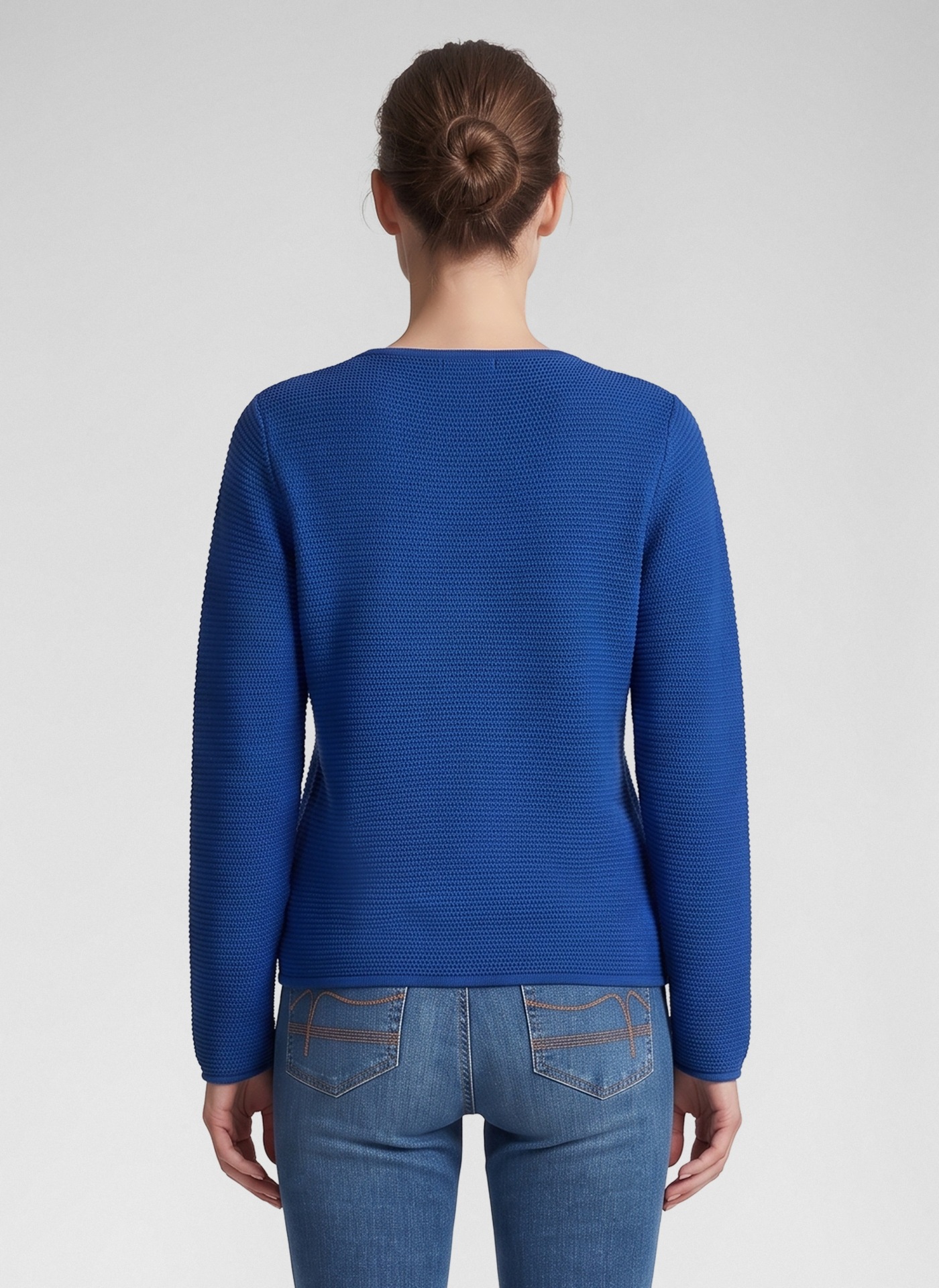 Rabe Strickpullover mit feiner Struktur / Rundhals