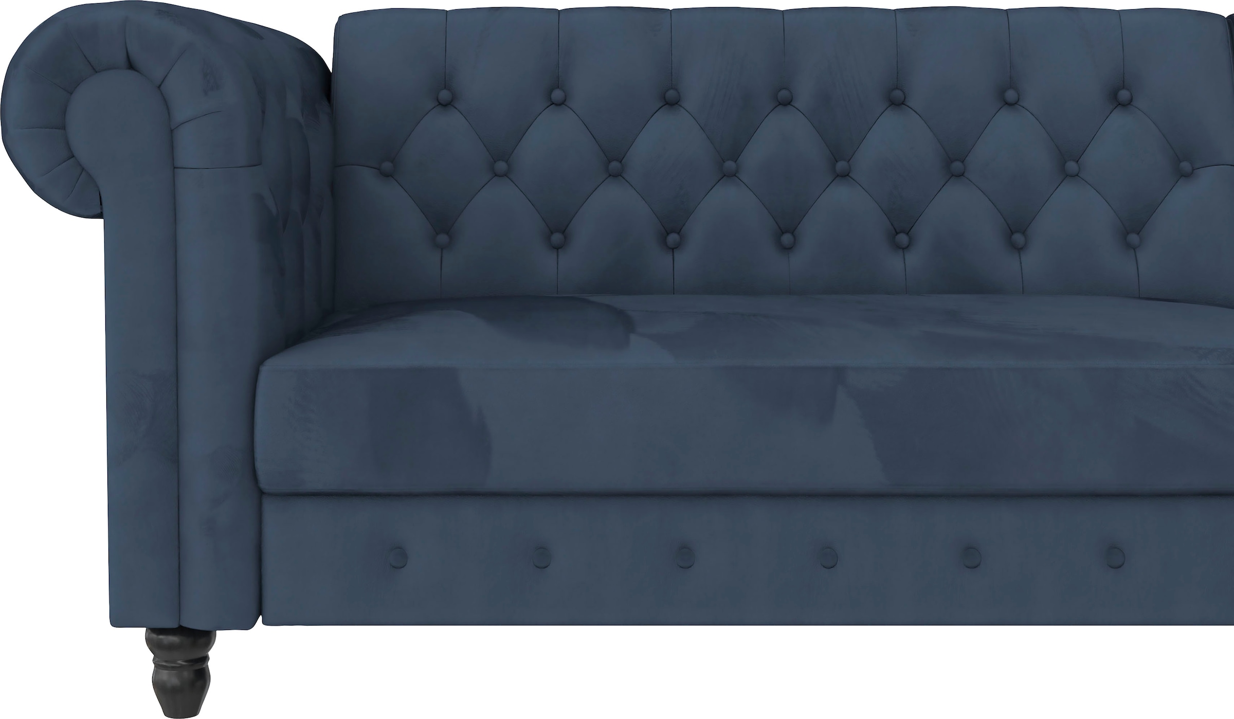 Dorel Home Ecksofa »Felix, L-Form, 241 cm (Liegefl.108x195 cm), Recamiere tauschbar,« verstellb. Rückenlehne, Bett-Funktion, Velours, Kunstleder, Vintage