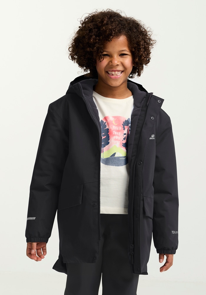 Jack Wolfskin Outdoorjacke »CANVEY JKT KIDS« mit Kapuze