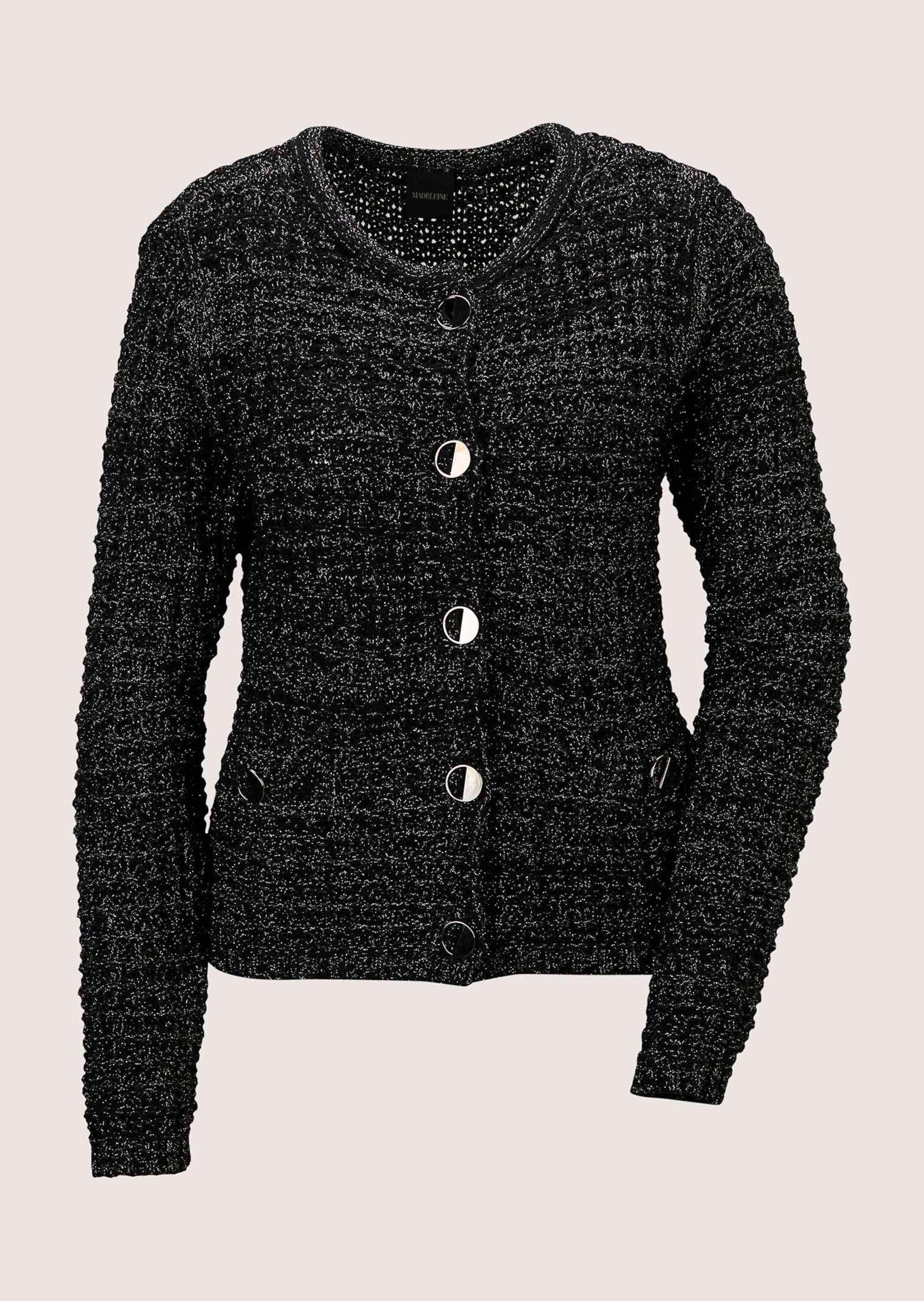 MADELEINE Strickjacke »Strickjacke Grobstrick-Cardigan mit Glanzgarn«