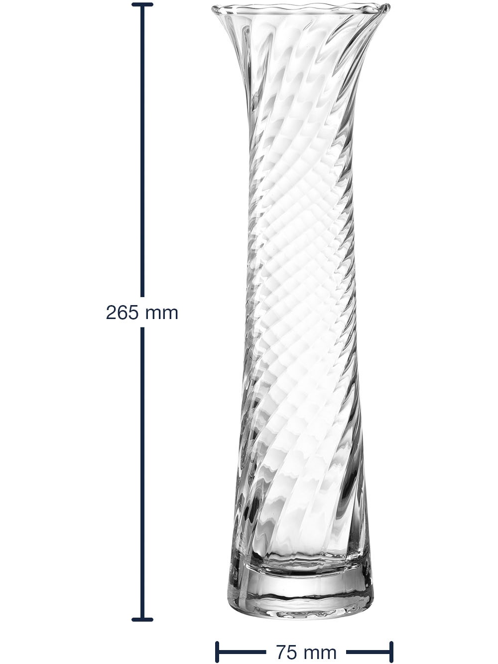 LEONARDO Tischvase »Solifleurvase RAVENNA, Höhe ca. 26,5 cm«, (1 St.), aus Glas, handgefertigt, Spülmaschinenfest
