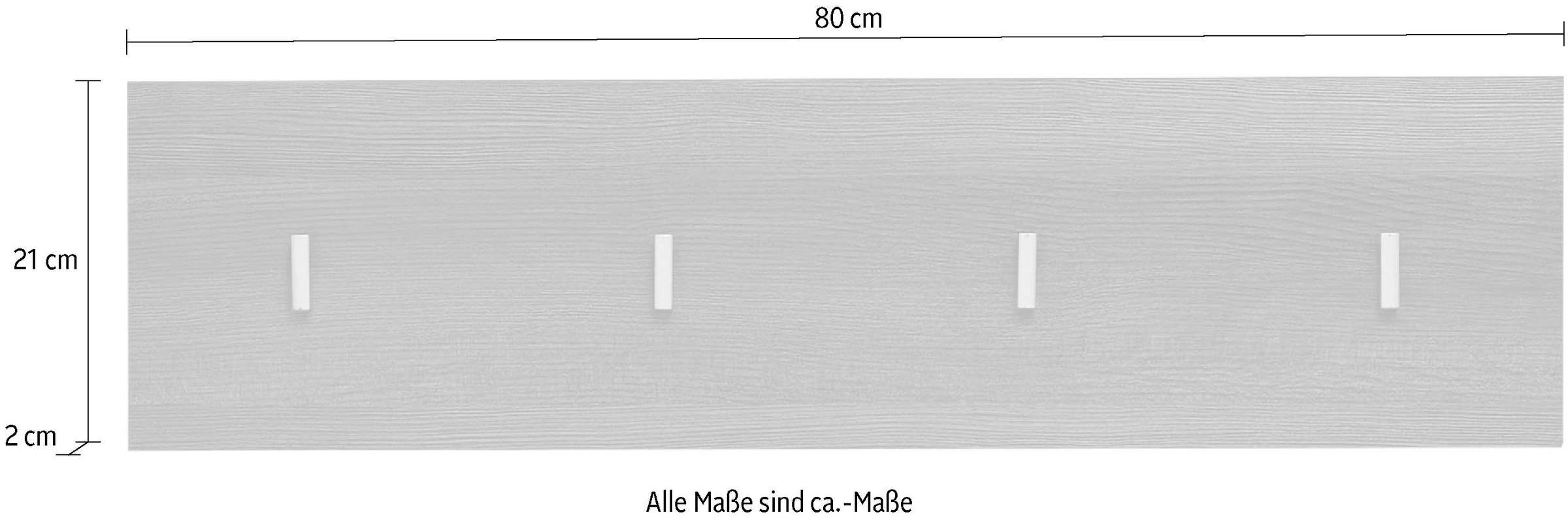 Home affaire Garderobenpaneel »Sovana« Wandpaneel zur Wandmontage - (B/T/H) 80/2/21 cm