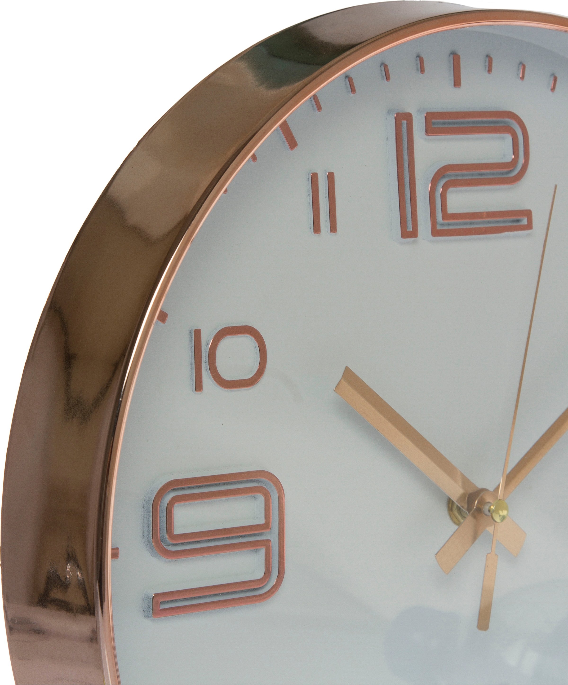 Myflair Möbel & Accessoires Wanduhr »"Ross"«, rosé/gold, rund, Ø 30.5 cm, modern, dekorativ in Küche & Wohnzimmer