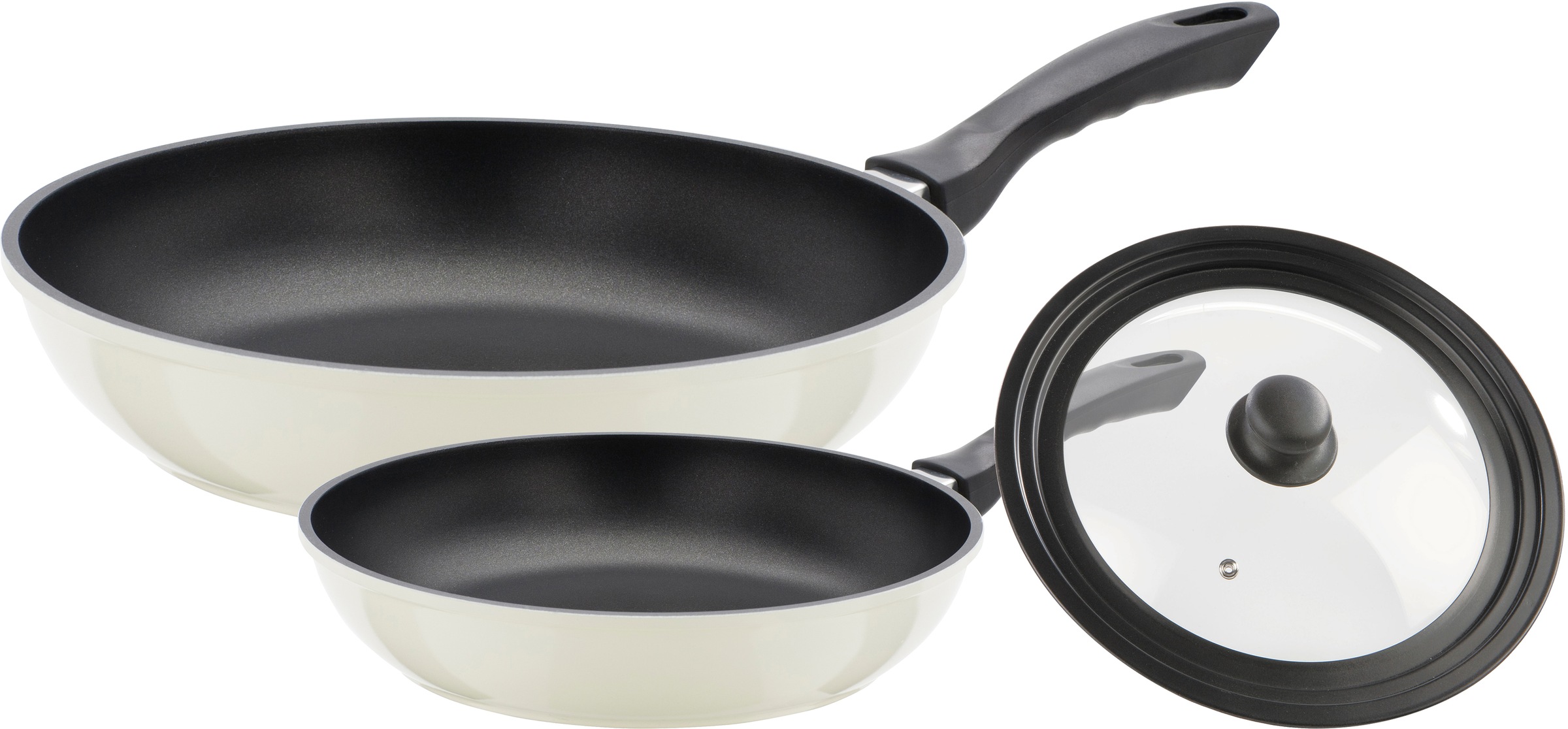 GSW Pfannen-Set »GOURMET PREMIUM COLOR«, Aluminiumguss, (Set, 3 tlg.), Induktion