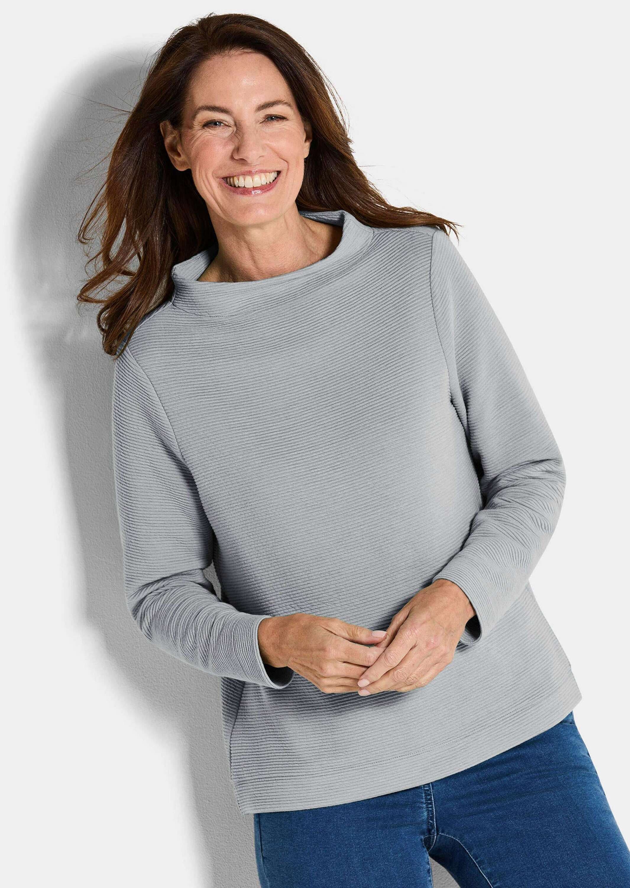 GOLDNER Rundhalspullover »Ottoman-Sweatshirt mit Turtleneck«