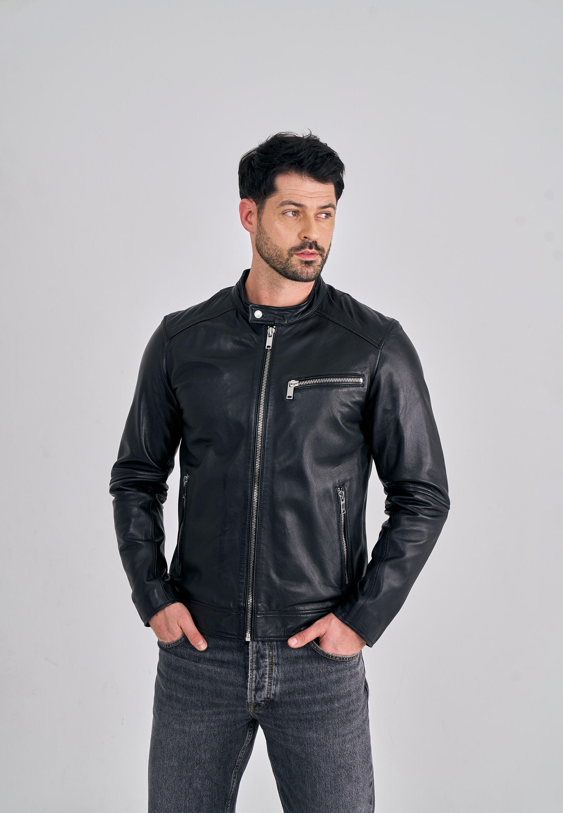 Freaky Nation Lederjacke »Lucky Jim-FN«