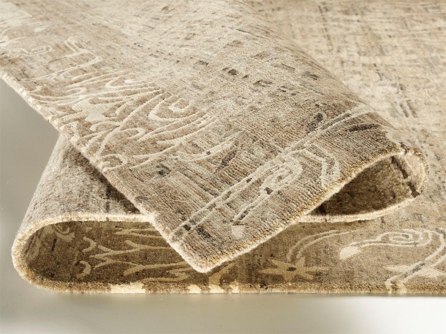 OCI DIE TEPPICHMARKE Teppich »SilkNatini Border« rechteckig 20 mm Höhe handgeknüpft, Wohnzimmer