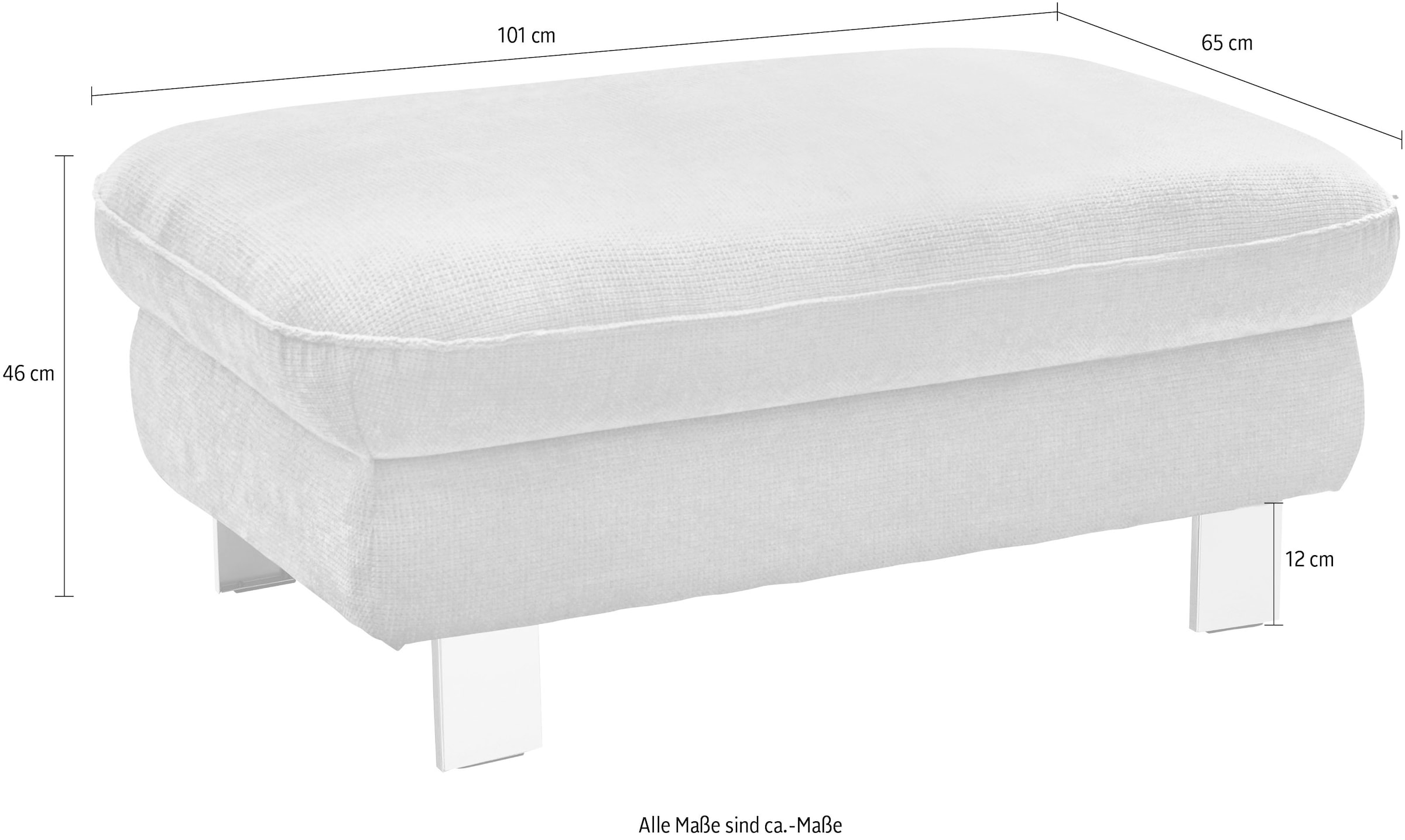 COTTA Polstergarnitur »Driver«, (Set, 2 tlg.), bestehend aus Ecksofa und Hocker, mit Kopfteilverstellung