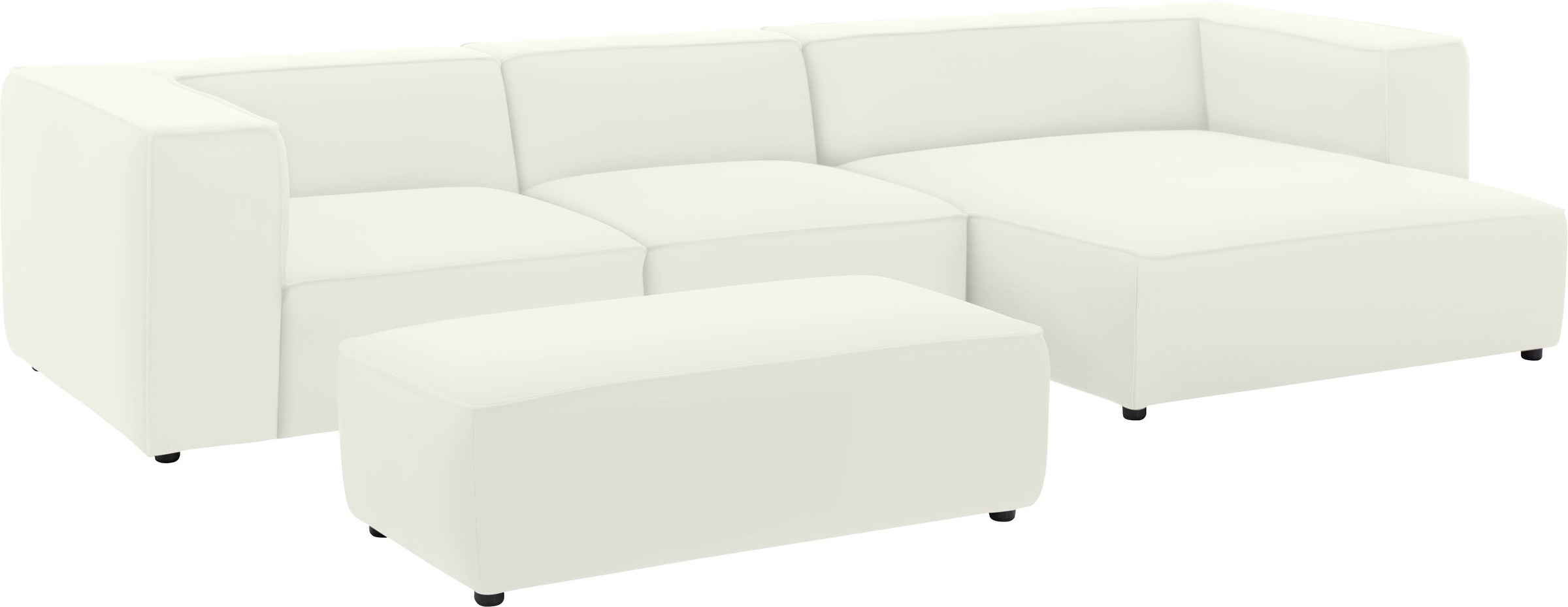 W.SCHILLIG Ecksofa »around-the-block«, mit eleganter Biese, mit Federkern, Breite 341 cm