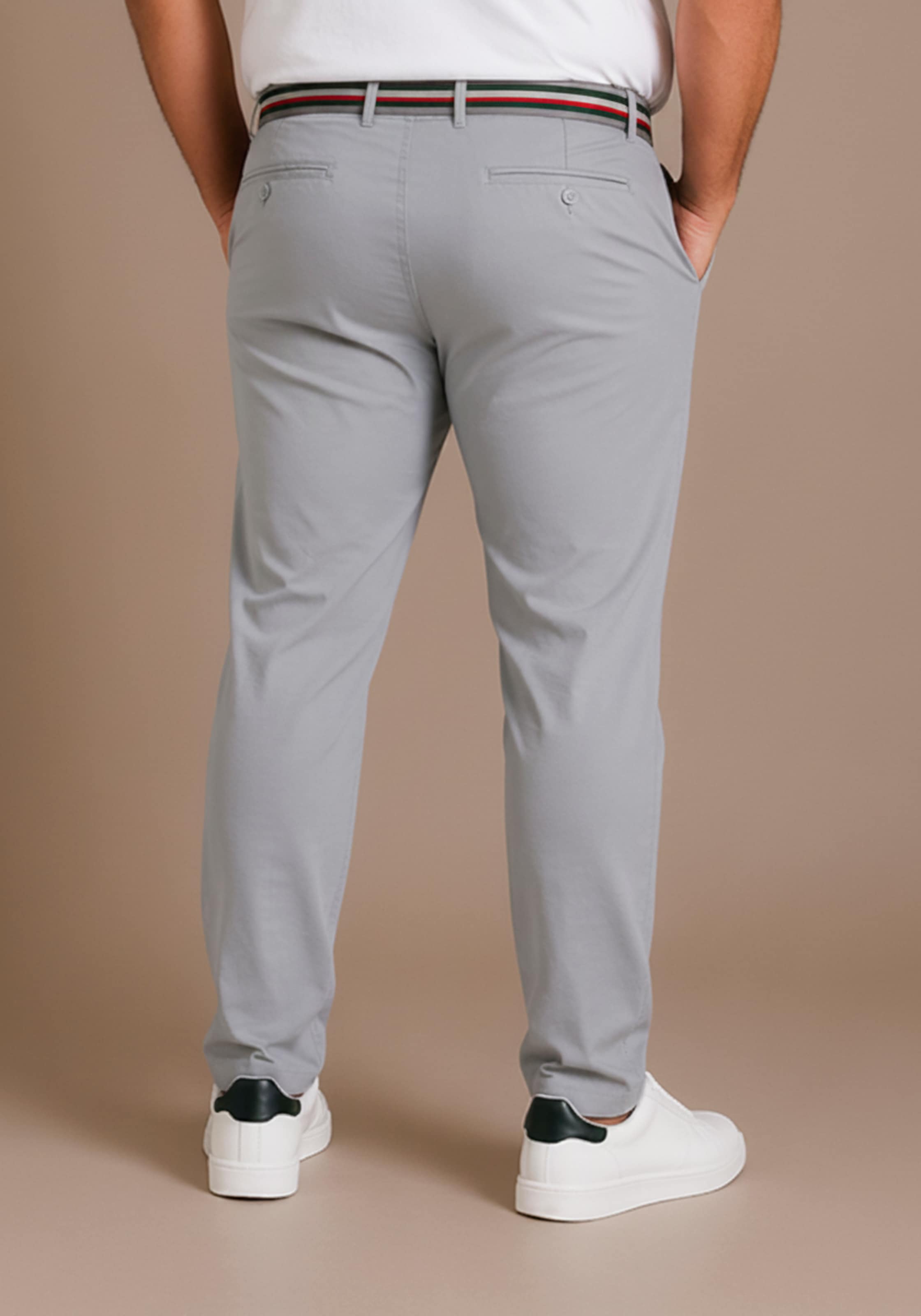 Man's World Plus Chinohose »inklusive Gürtel«  gerade Beinform, Regular Fit, mit krempelbarem Beinabschluss