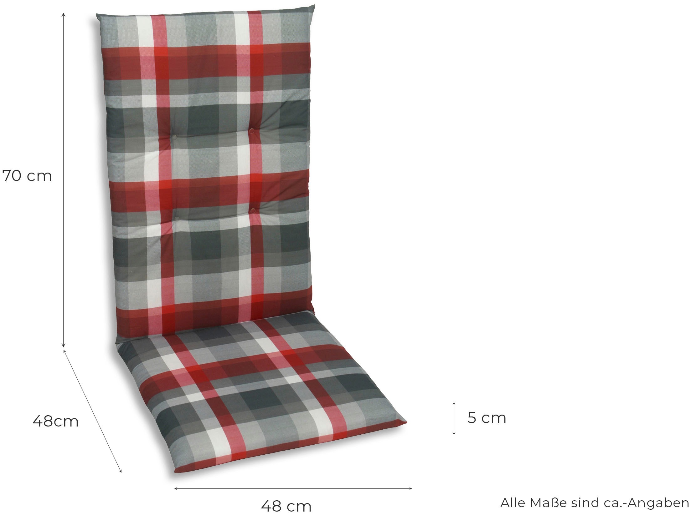 GO-DE Hochlehnerauflage 118x48 cm