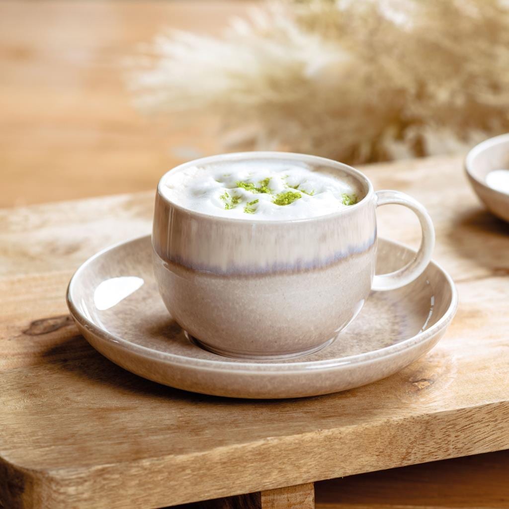 like. by Villeroy & Boch Geschirr-Set »Kaffeeservice Perlemor Sand 18er Set beige« Spülmaschinengeeignet, Mikrowellengeeignet