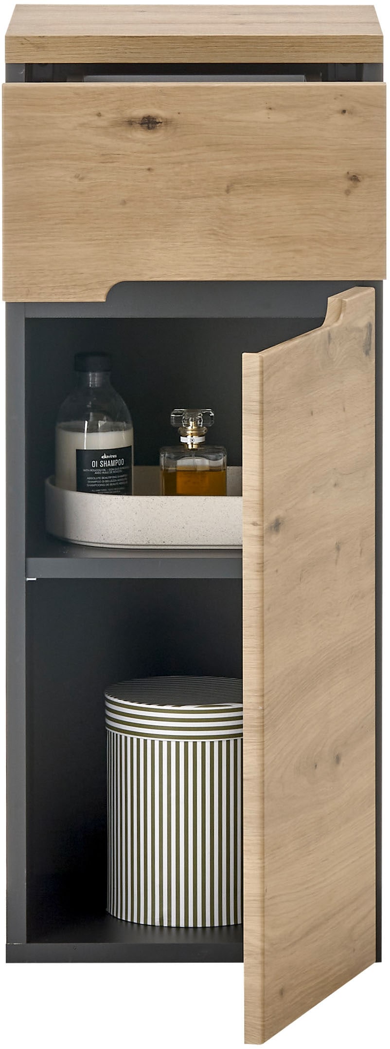 BASIC by Balculina Midischrank »Memphis, Badezimmerschrank BxHxT 30x74x21«, (1 St.), Breite 30 cm, Tür L/R montierbar, Softclose