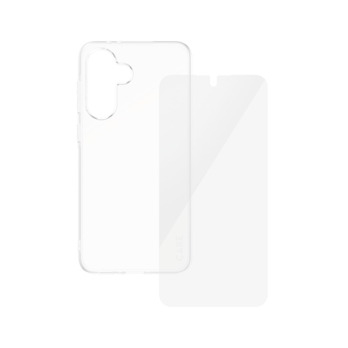 CARE by PanzerGlass Displayschutzglas »2-in-1 Protection Slim X-Ray Case + Screen Protection«, für Samsung Galaxy A36, Displayschutzfolie, Schutzfolie, Bildschirmschutz, kratz- & stoßfest