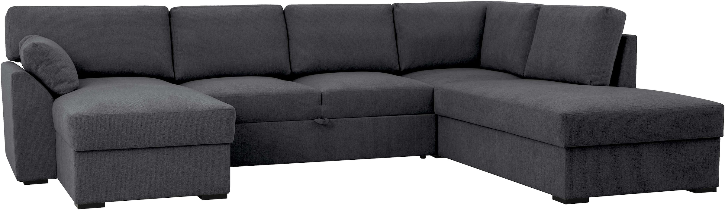 Home affaire Wohnlandschaft »Citry«, Breite 309 cm, Chenille, Bettfunktion, Bettkasten, U-Form