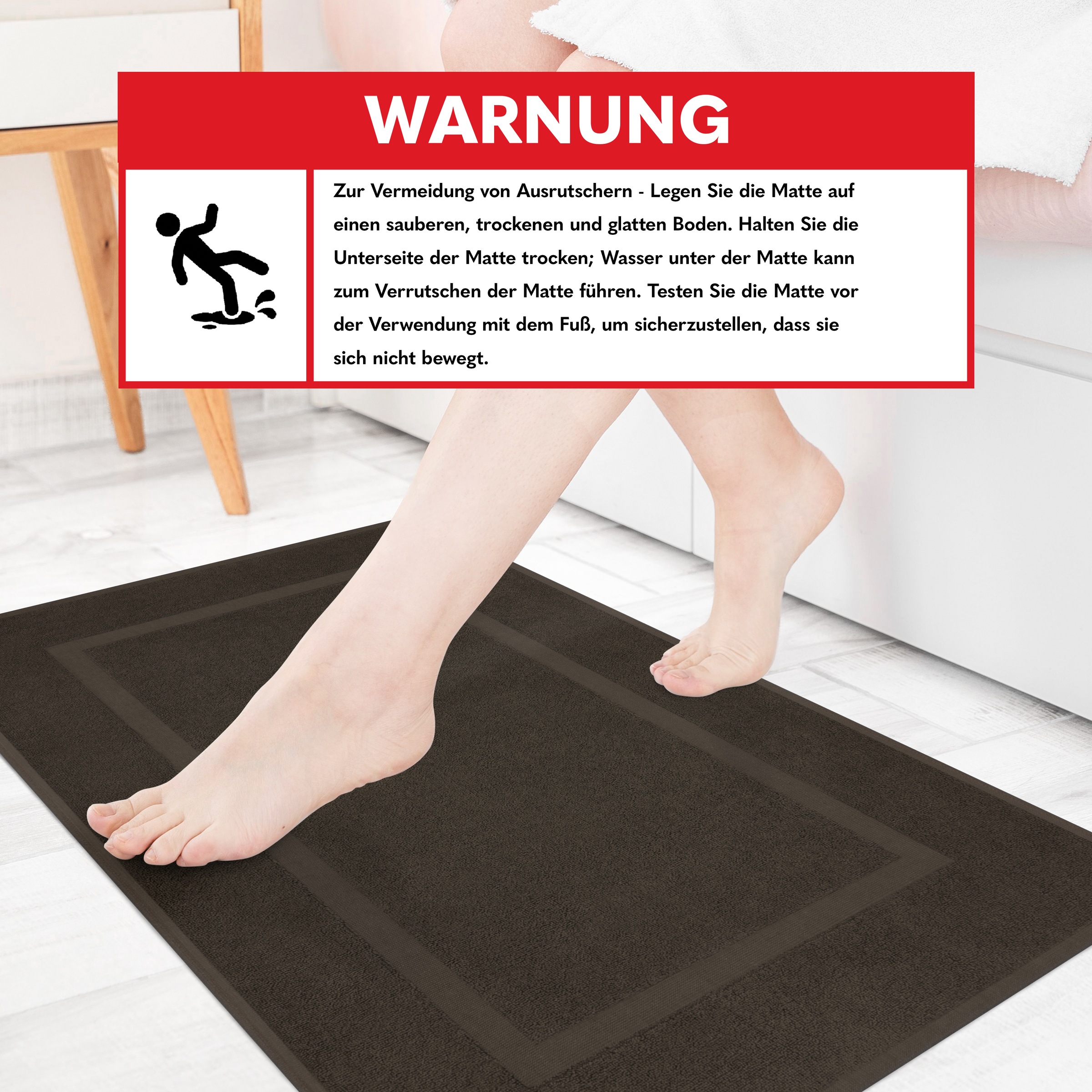 HAMMETEX Badematte »Hotelmatte, Duschvorleger« Höhe 5 mm rutschhemmend beschichtet beidseitig nutzbar 2-teiliges Set, einfarbig, 100% Baumwolle