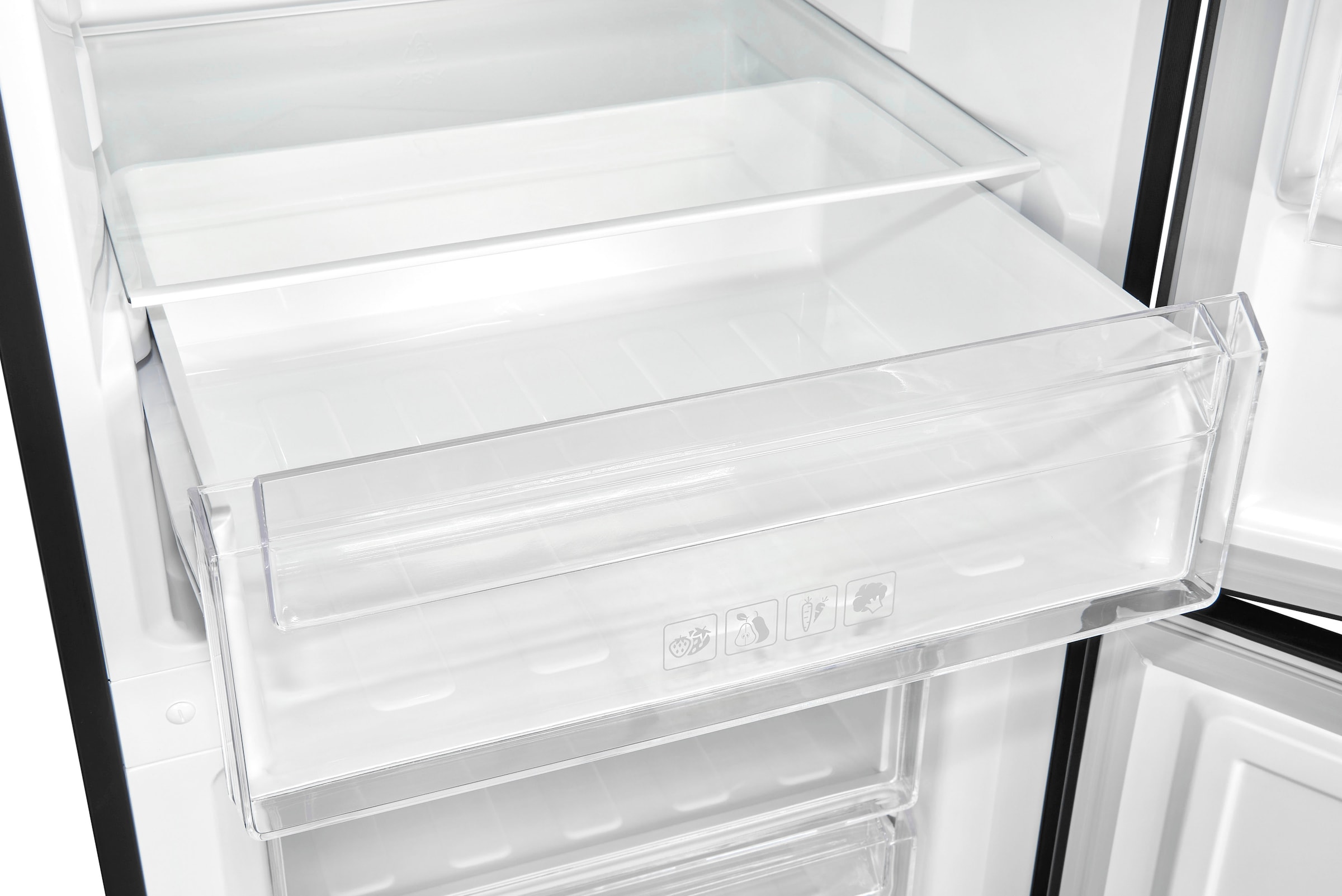 exquisit Kühl-/Gefrierkombination »KGC320-95-E-WS-040C«, KGC320-95-E-WS-040C inoxlook-az, 185,8 cm hoch, 60 cm breit