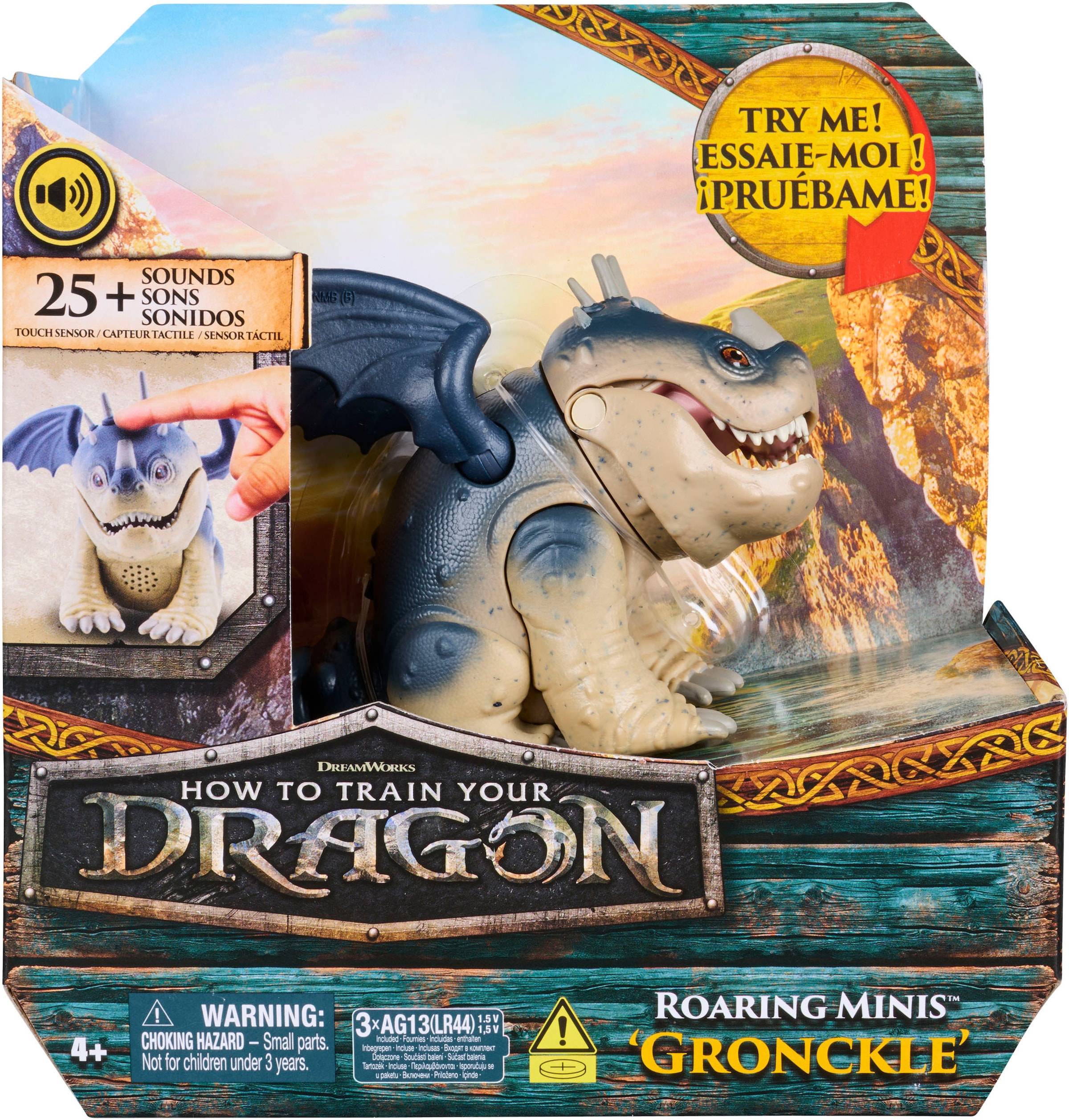 Spin Master Spielfigur »Drachenzähmen leicht gemacht, Interaktiver Mini-Drache Fleischklop«, mit 25 Soundeffekten