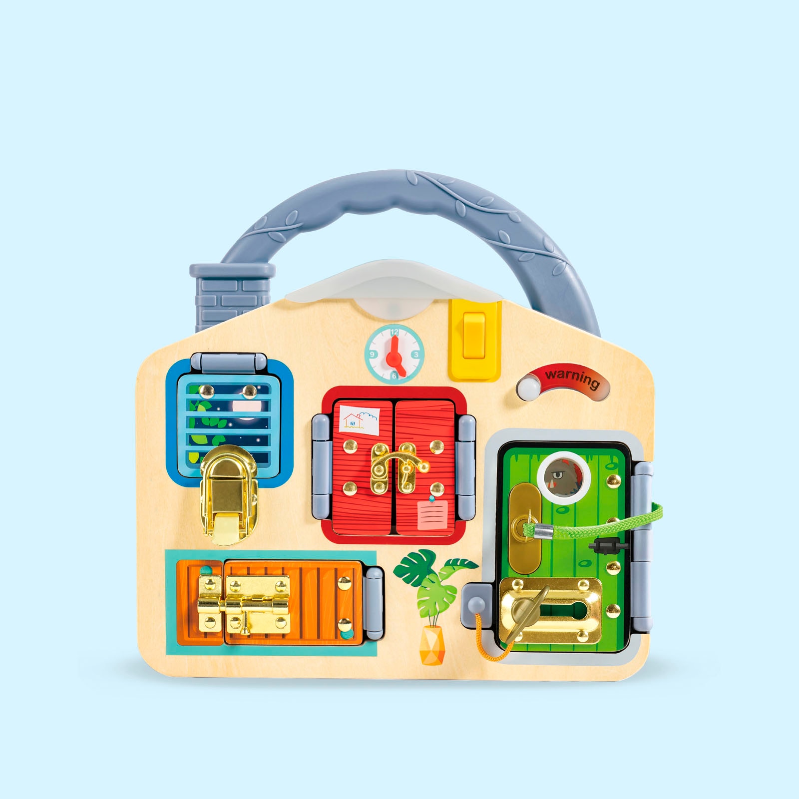 Hape Motorikbrett »Spiele-Tafel Schloss & Schlüssel« mit Lichtfunktion