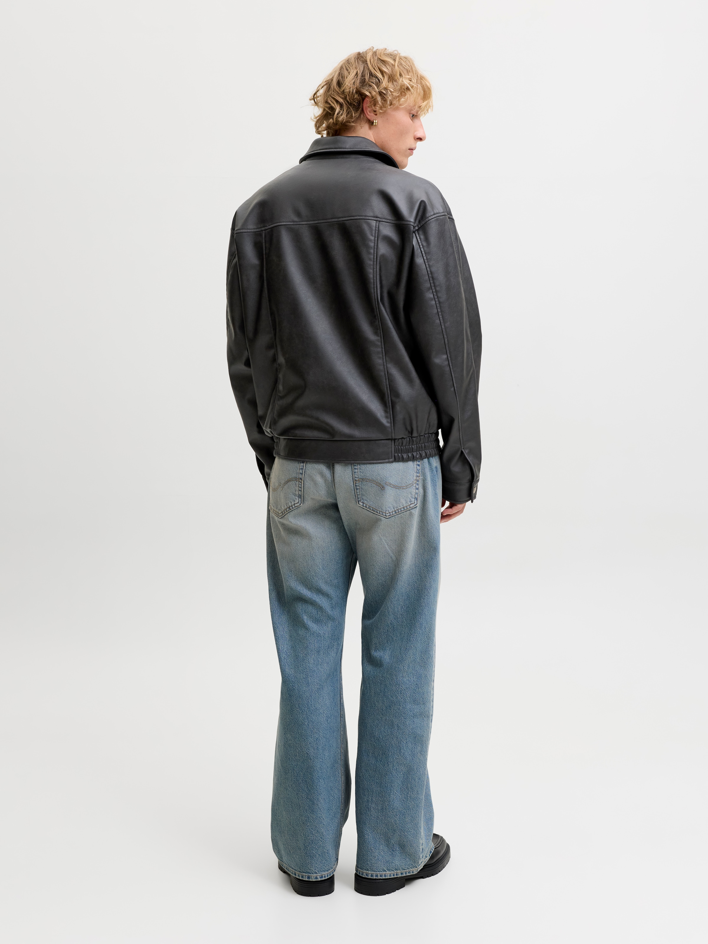 Jack & Jones Lederimitatjacke »JJMARLON PU JACKET« Kunstfaser, regular fit
