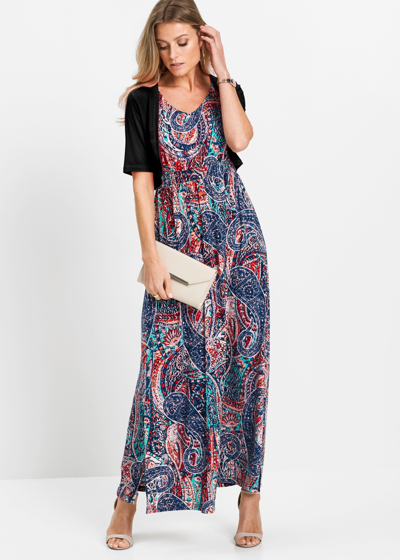 bonprix Boleroblazer mit halblangen Ärmeln, Loose Fit