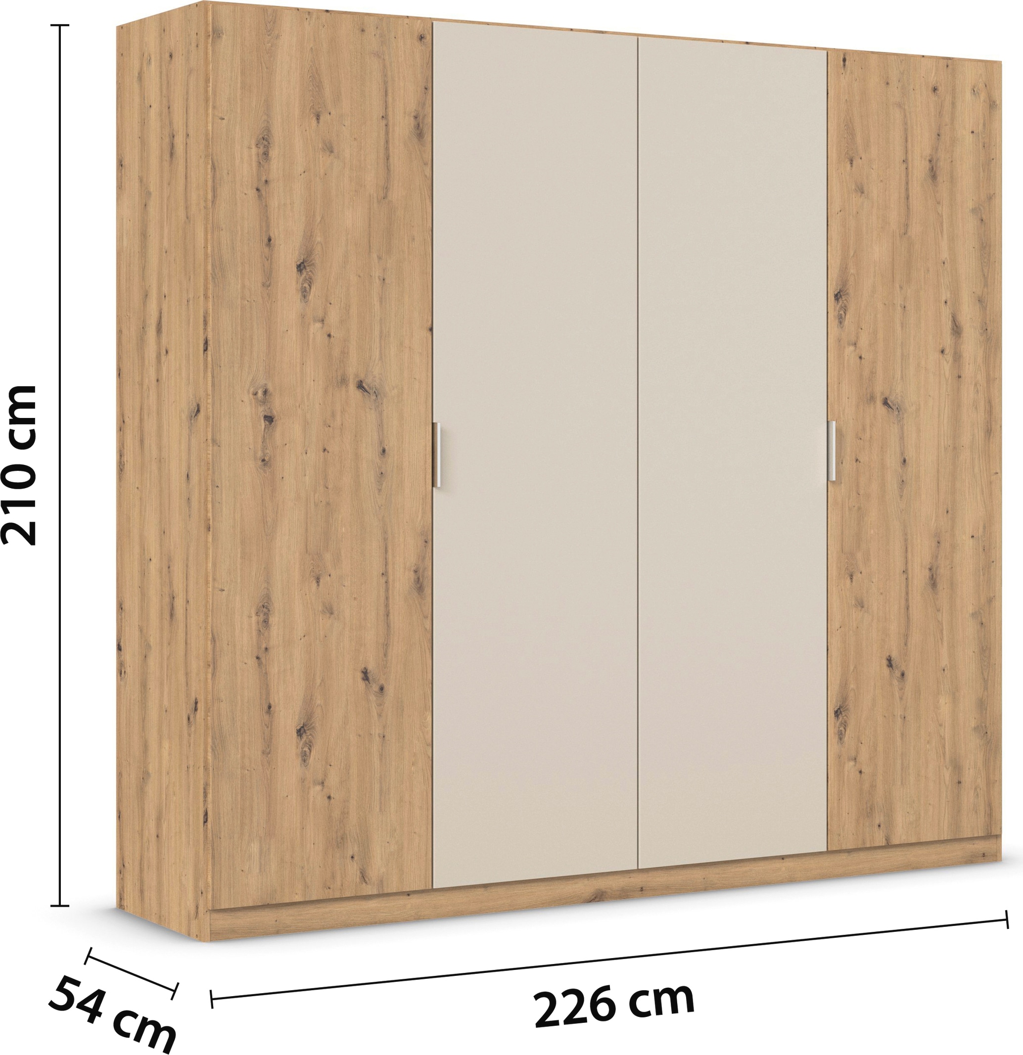 rauch Schlafzimmer-Set »Monza«, mit Drehtürenschrank Breite 226 cm, Bettanlage in 2 Breiten