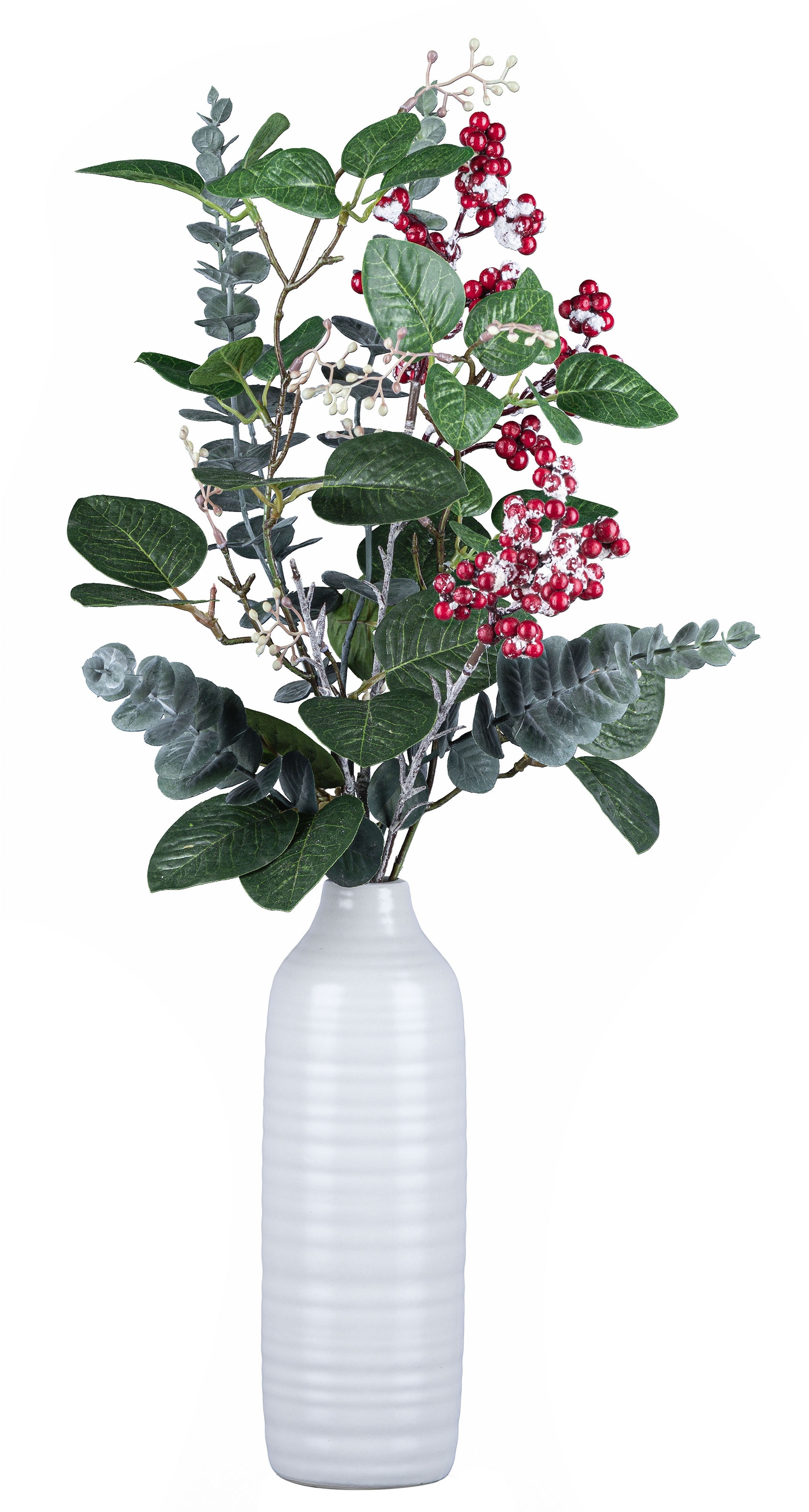 Creativ deco bei 2 »Weihnachtsdeko«, natürlich (Set, Vase, wirkendem St., mit Beeren-Bouquet 1 Bouquet), Dekovase OTTO 1