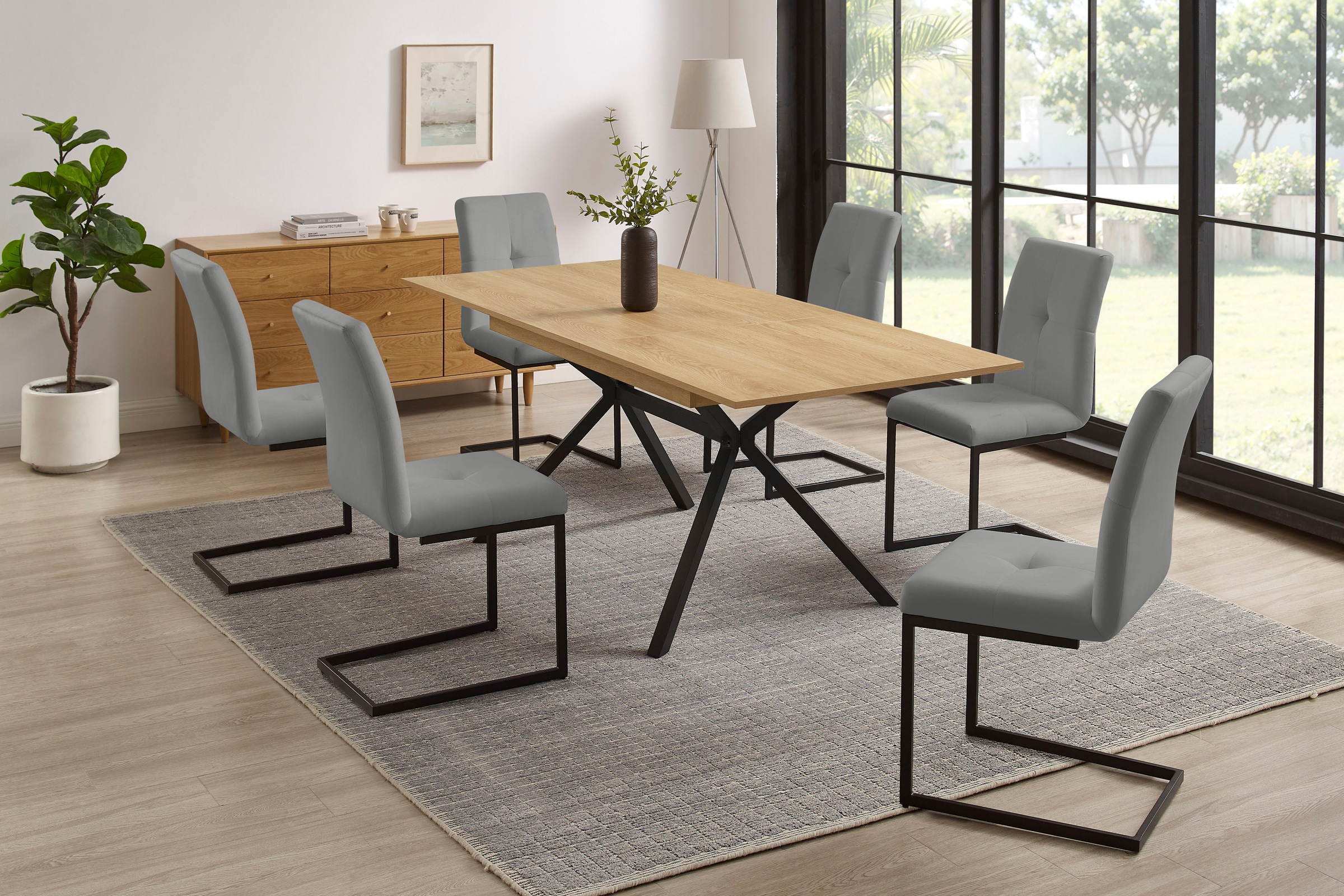 INOSIGN Esszimmerstuhl »Vendy« (Set) 2 Stk.mit verstellbaren Füßen und robustem, pulverbeschichtetem Gestell.