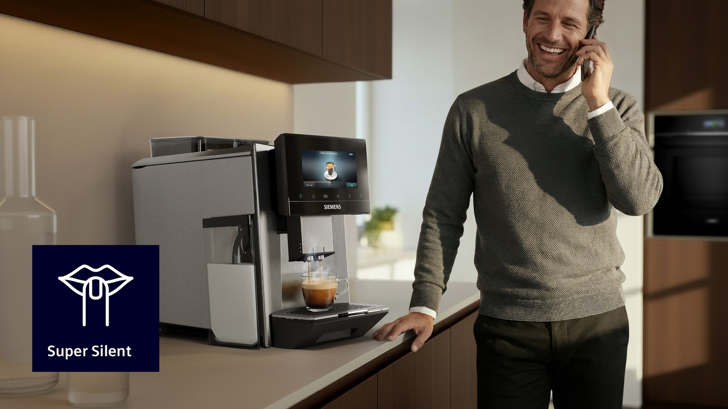 SIEMENS Kaffeevollautomat »TQ927E03« farbiges 6.8'' TFT-Display, individuelle Aromaeinstellung, Edelstahl
