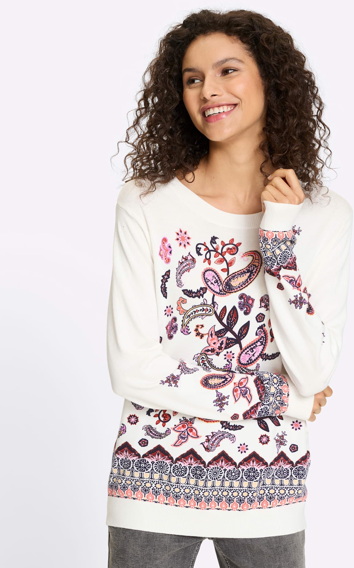 heine Strickpullover »Druck-Pullover«