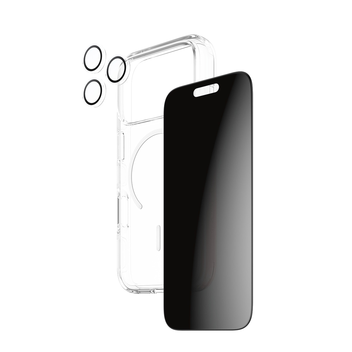 CARE by PanzerGlass Handyhülle »3-in-1 Flagship Privacy Bundle Apple iPhone 17 Pro« Apple iPhone 17 Pro Backcover, Schutzhülle, Handyschutzhülle, Case, Schutzcase, stoßfest