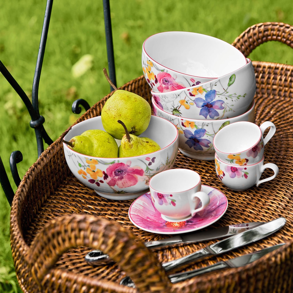 Villeroy & Boch Schale »French-Bols Mariefleur Gris Basic 500 ml 4er Set bunt«