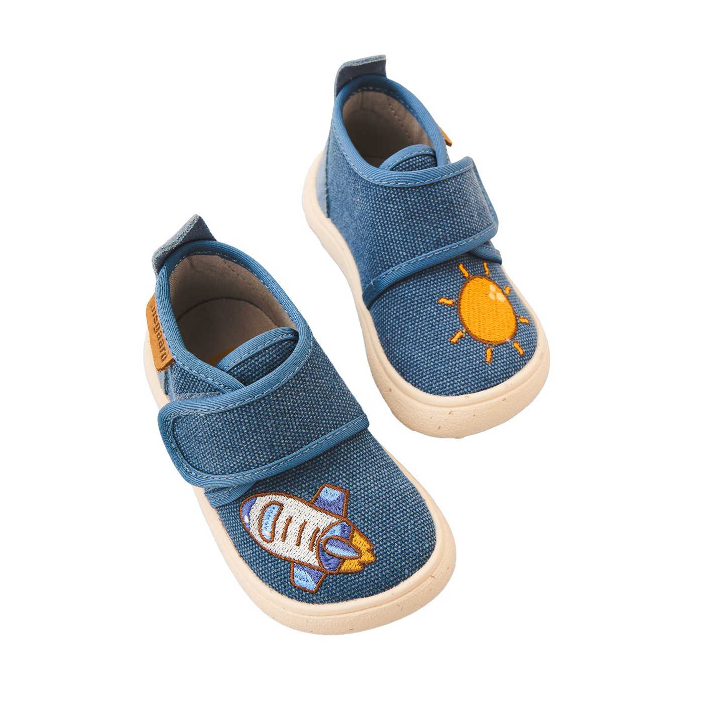 Bisgaard Hausschuh »barefoot basic«  Klettschuh mit Stickerei, Größenschablone zum Download