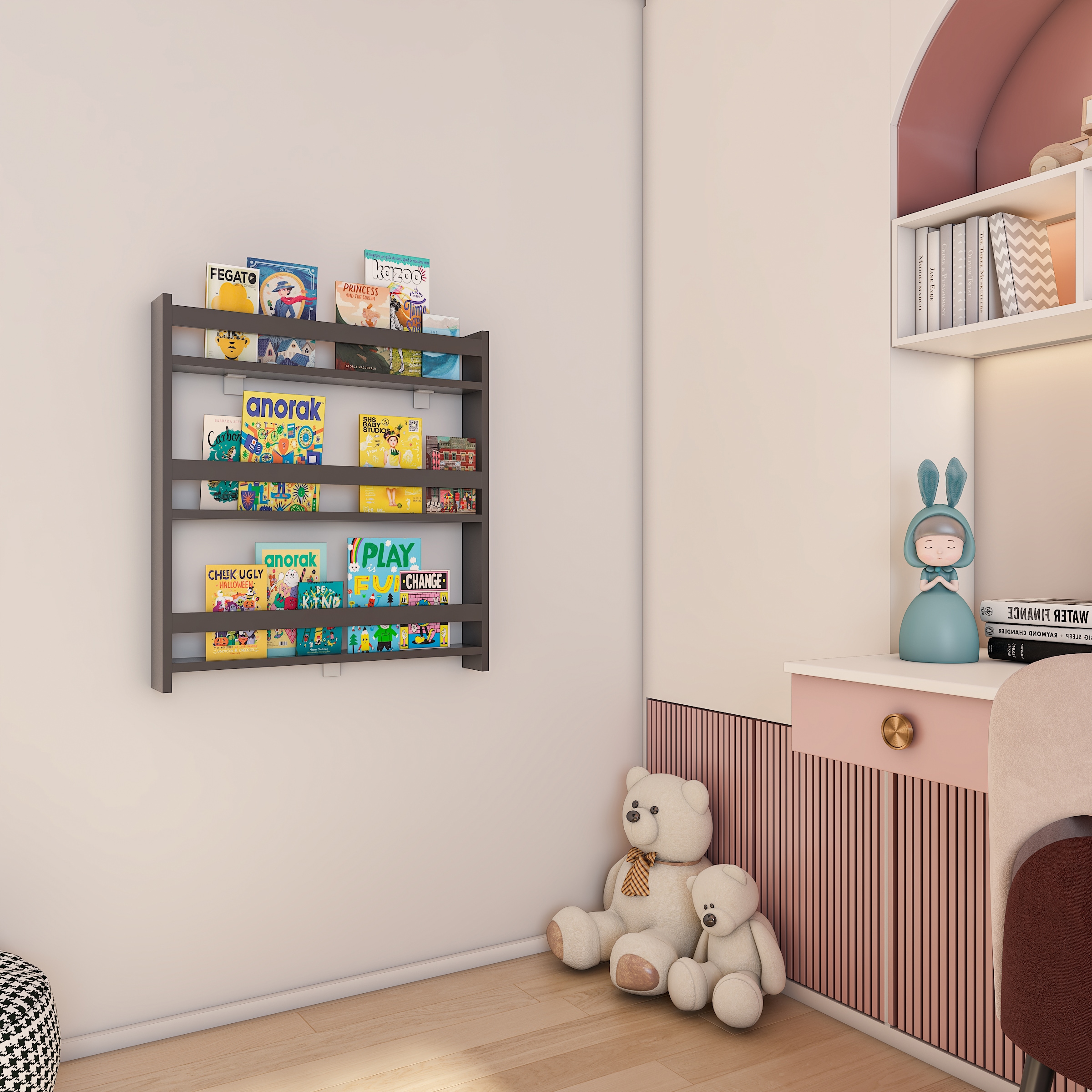 VCM Wandregal »Holz Kinderregal Bücherregal Kinder Regal Kidos«