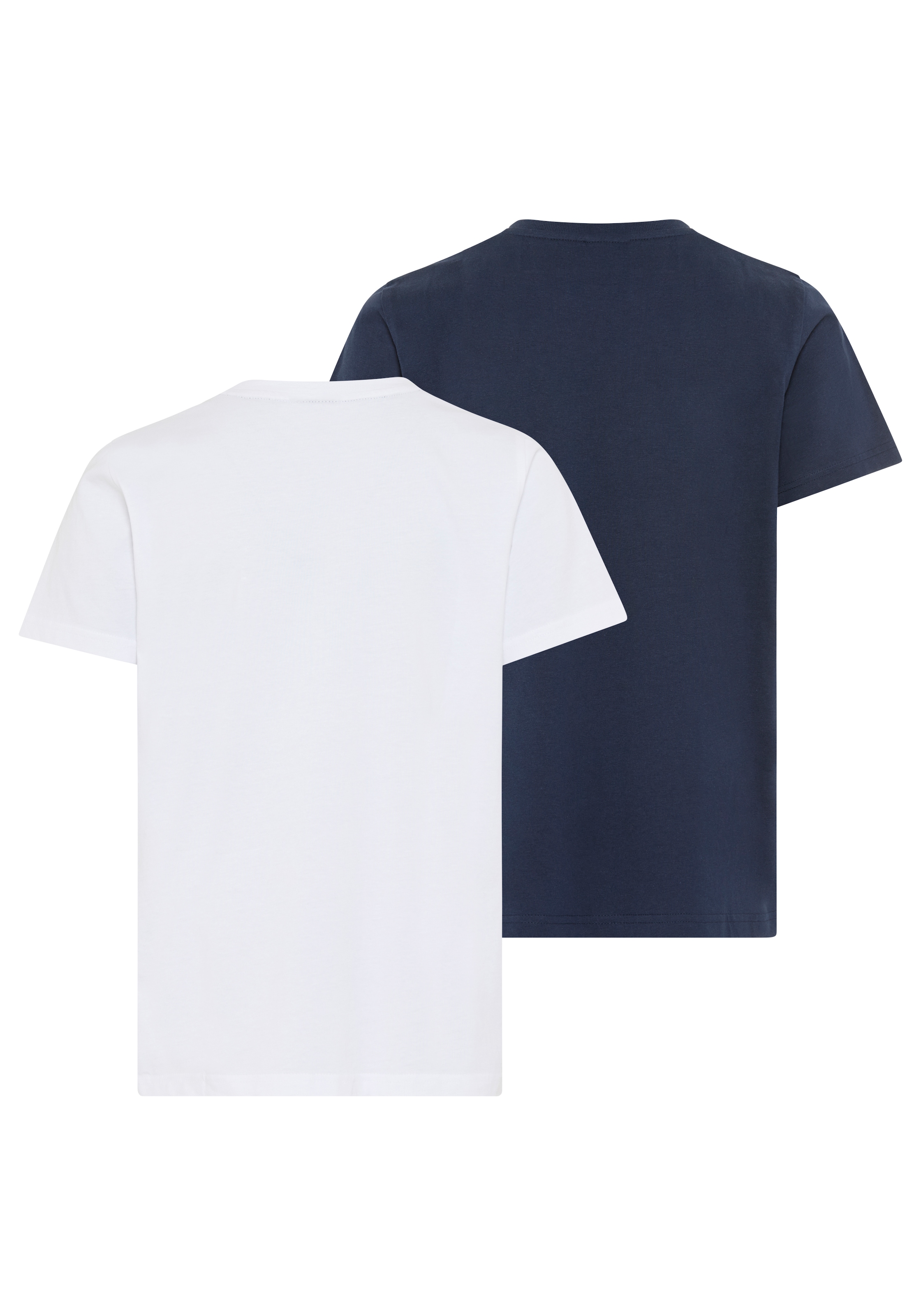H.I.S T-Shirt »2er Pack T-Shirts mit Logodrucken für Jungen« Packung, 2, 2 tlg. Basic Schnitt, kurze Ärmel, bedruckte Optik, Logodrucke