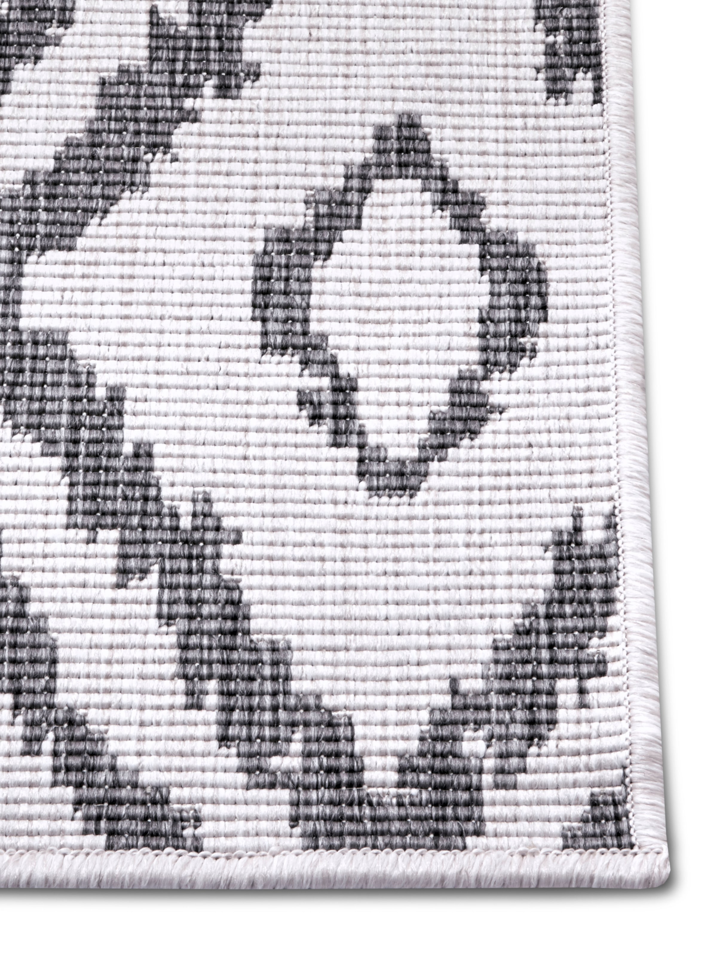 NORTHRUGS Teppich »Rio«, rechteckig, 5 mm Höhe, Rauten Design, Robust, Pflegeleicht, Flachgewebe, Wendbar
