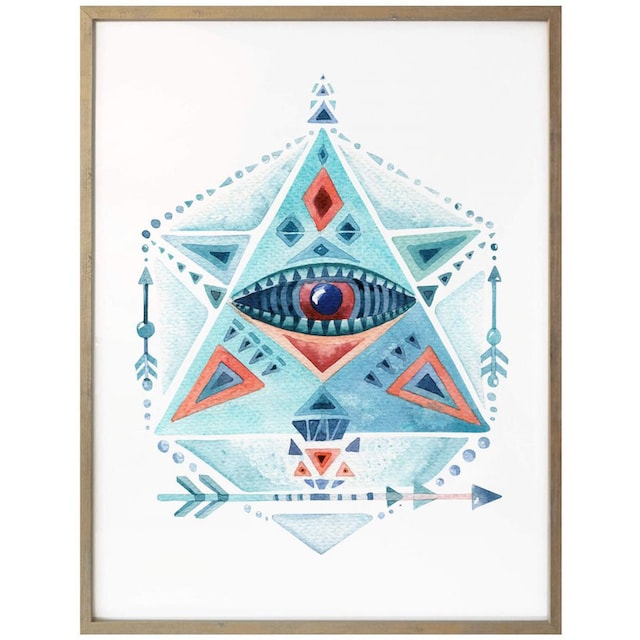 Wall-Art Poster »Boho Deko Blaues Prisma Dreieck«, Grafik, (1 St.), Poster,  Wandbild, Bild, Wandposter kaufen online bei OTTO