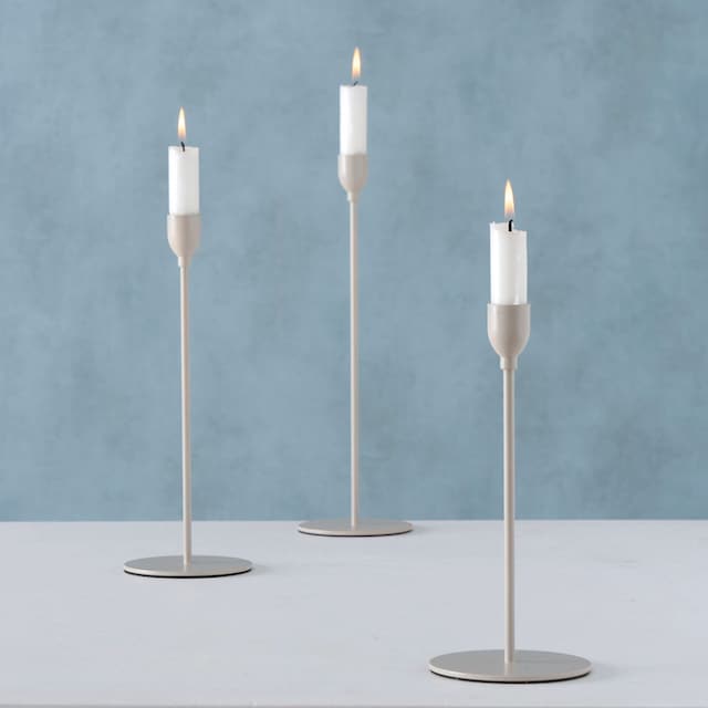 BOLTZE Kerzenhalter »Malte, Weihnachtsdeko«, (Set, 3 St.), aus Eisen, in  unterschiedlichen Höhen im OTTO Online Shop