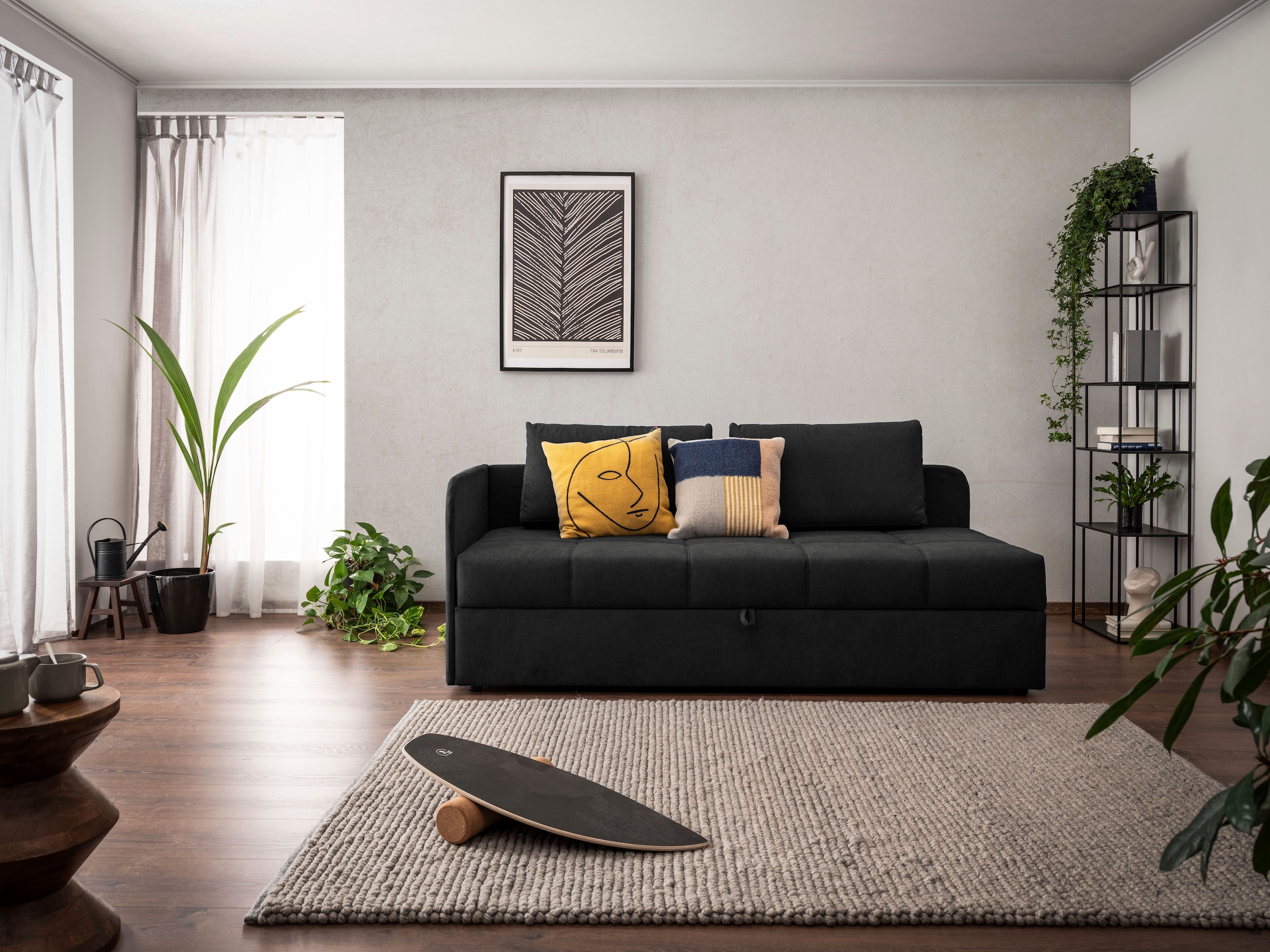 alina Schlafsofa »Marla« inkl. Stauraum & 2 Rückenkissen, Armlehne wahlweise links oder rechts