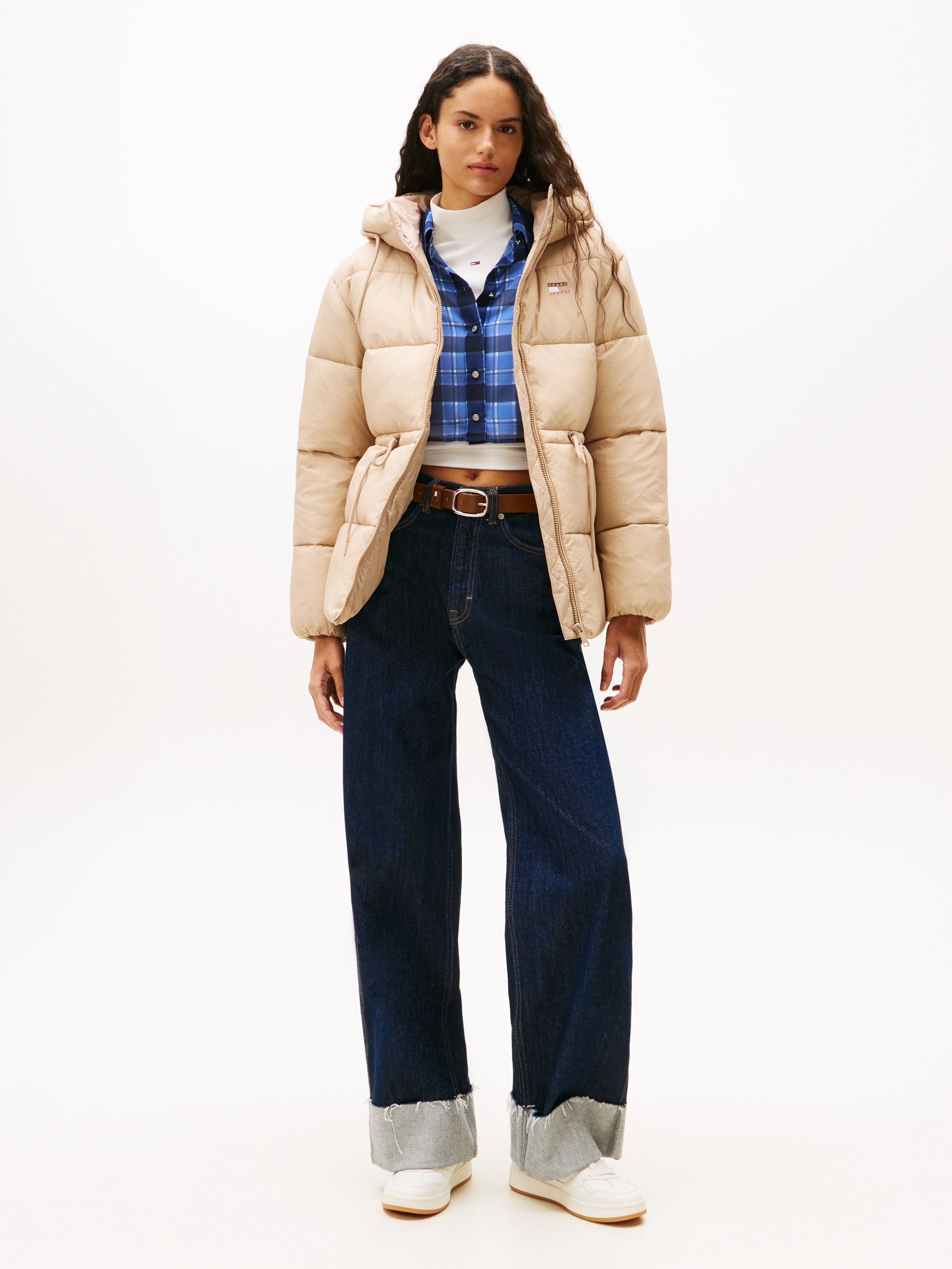 Tommy Jeans Steppjacke »TJW HOODED MIDI PUFFER JACKET« mit Kapuze