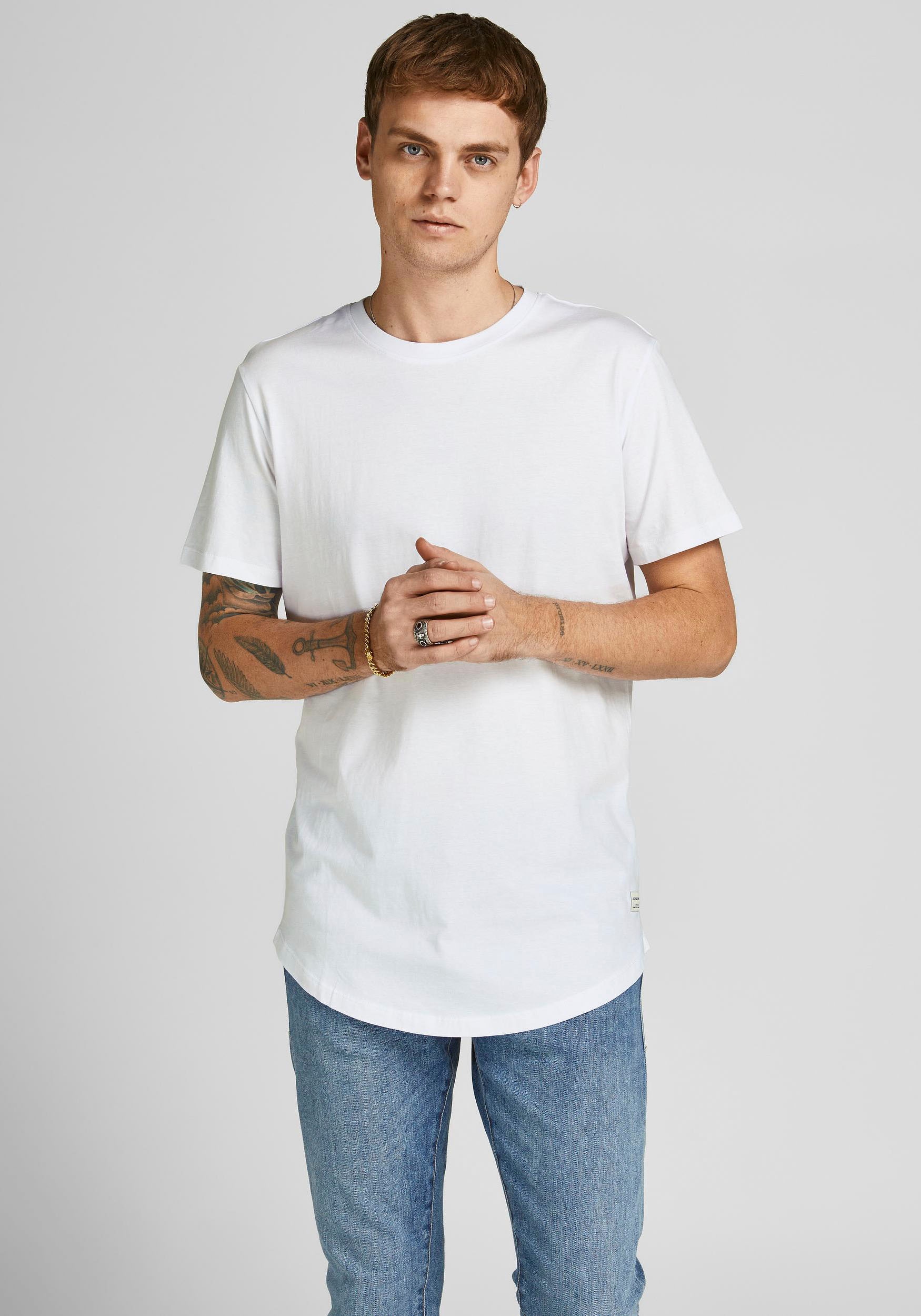 Jack & Jones Rundhalsshirt »JJENOA TEE SS CREW NECK 7PK MP NOOS«, (Packung, 7 tlg.)