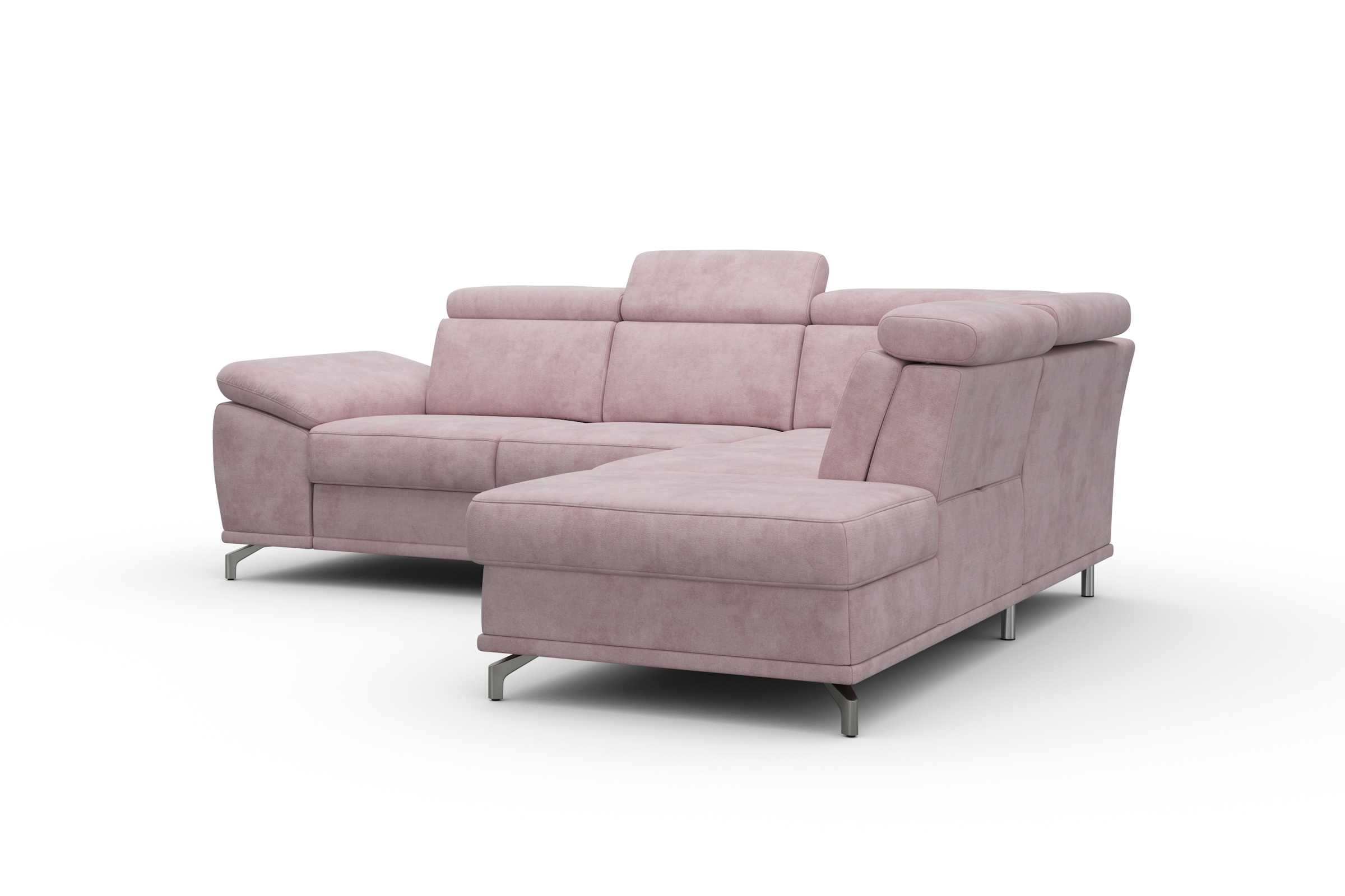 sit&more Ecksofa »Cabrio L-Form, mit Sitztiefenverstellung, Arm- und Kopfteilverstellung«, 3 Nierenkissen, Federkern, optional Bettfunktion und Stauraum