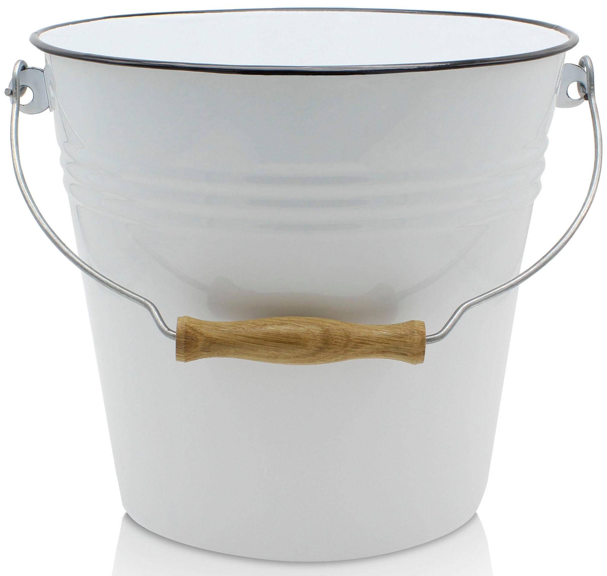 Krüger Putzeimer Emaille, 5 Liter in weiß